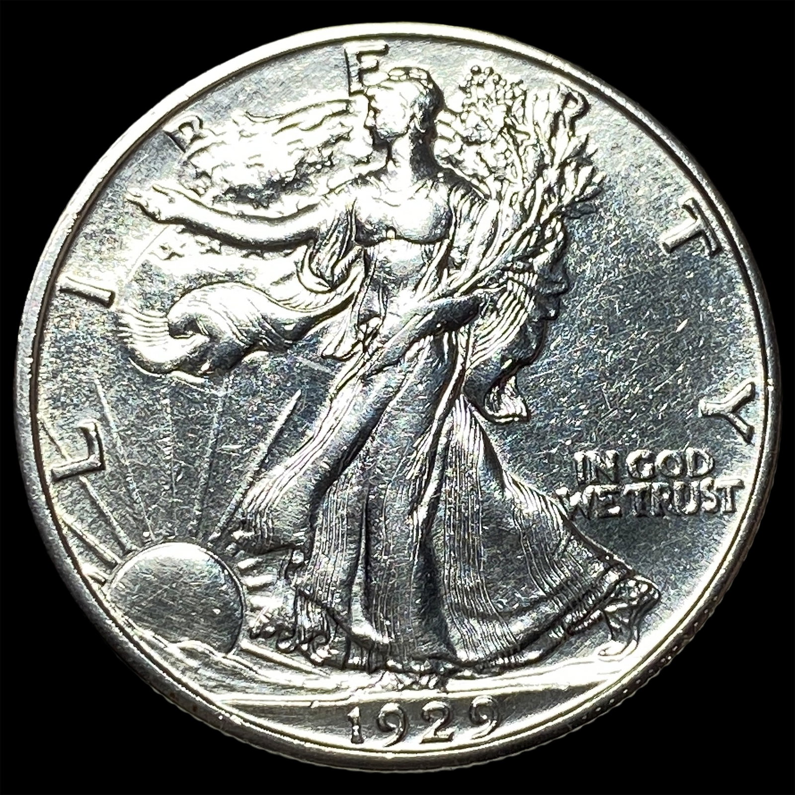 1929 Silver Walking Liberty Half Dollar CHOICE AU (1 of 2)