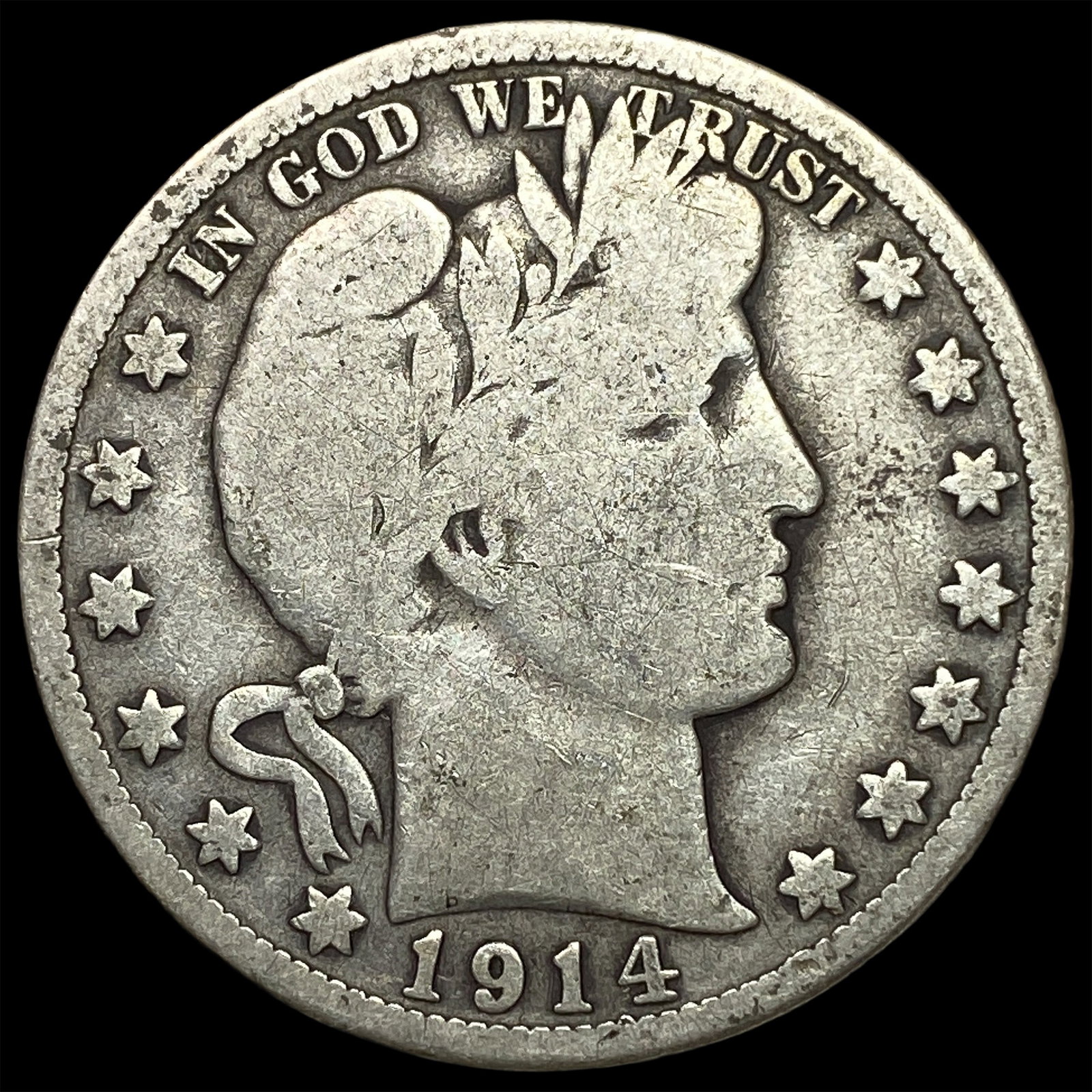 1914 Barber Half Dollar LIGHTLY CIRCULATED: 1914 Barber Half Dollar LIGHTLY CIRCULATED