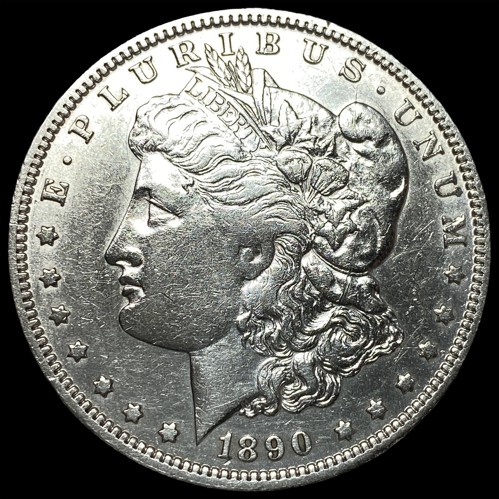 1890 Morgan Silver Dollar NEARLY UNCIRCULATED: 1890 Morgan Silver Dollar NEARLY UNCIRCULATED