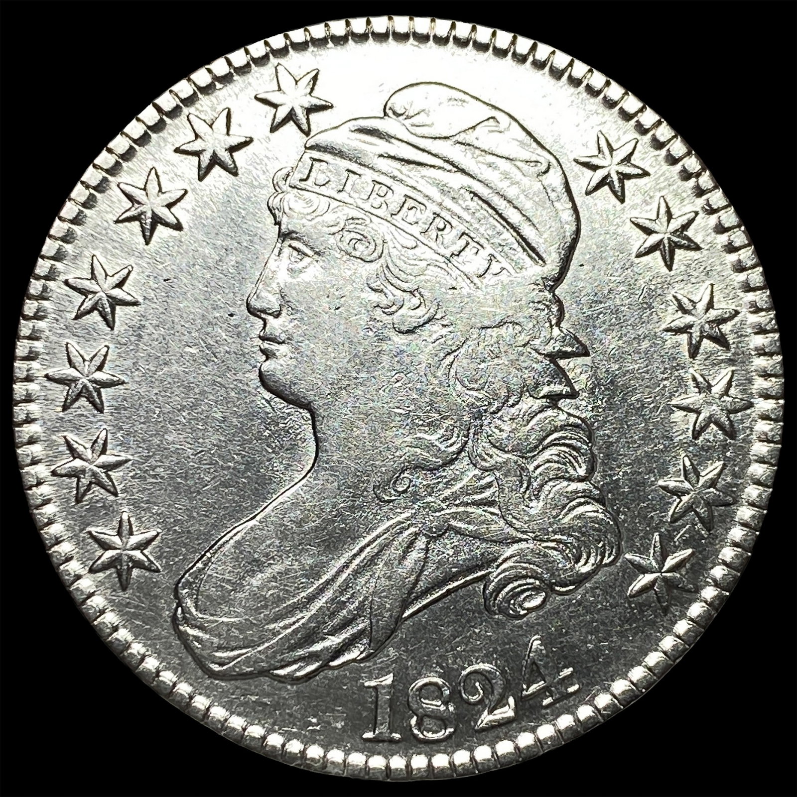 1824 Capped Bust Half Dollar HIGH GRADE (1 of 2)