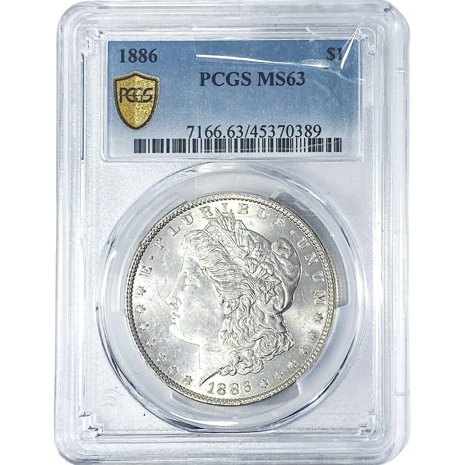 1886 Morgan Silver Dollar PCGS MS63: 1886 Morgan Silver Dollar PCGS MS63