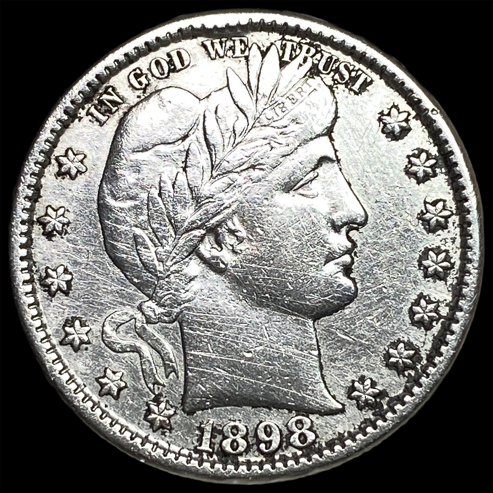 1898 Silver Barber Quarter UNCIRCULATED: 1898 Silver Barber Quarter UNCIRCULATED