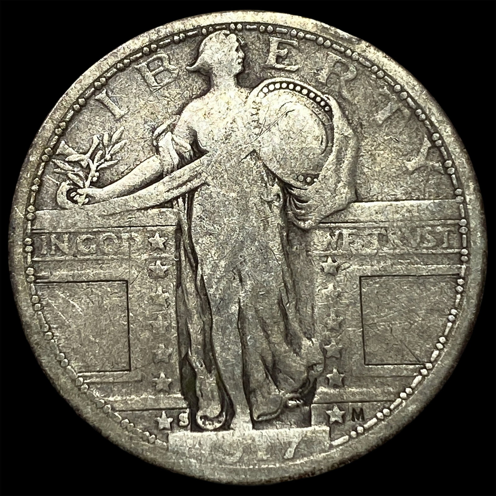 1917-S Type 1 Standing Liberty Quarter NEARLY UNCIRCULATED (1 of 2)