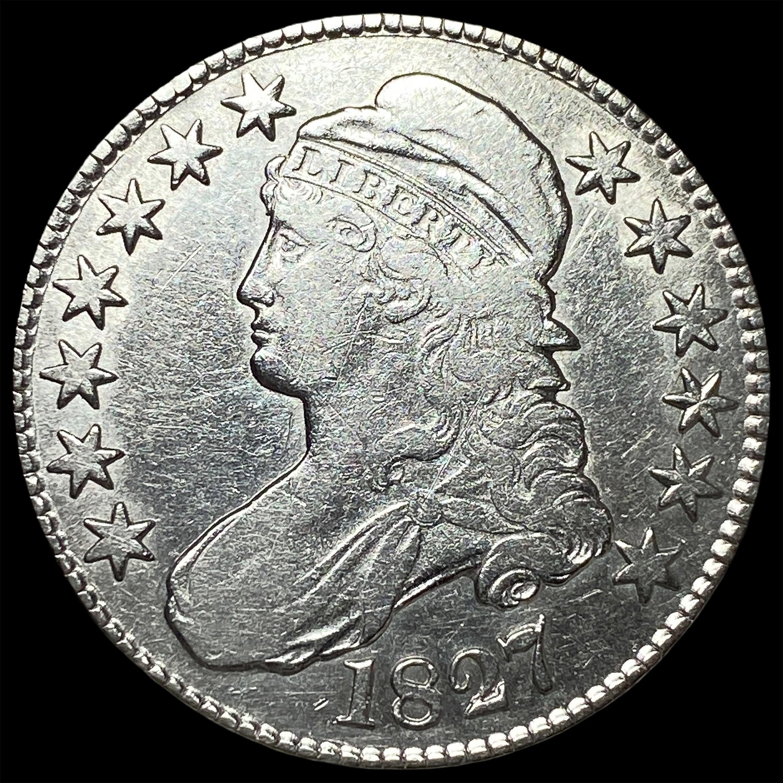 1827 Capped Bust Half Dollar CLOSELY UNCIRCULATED (1 of 2)