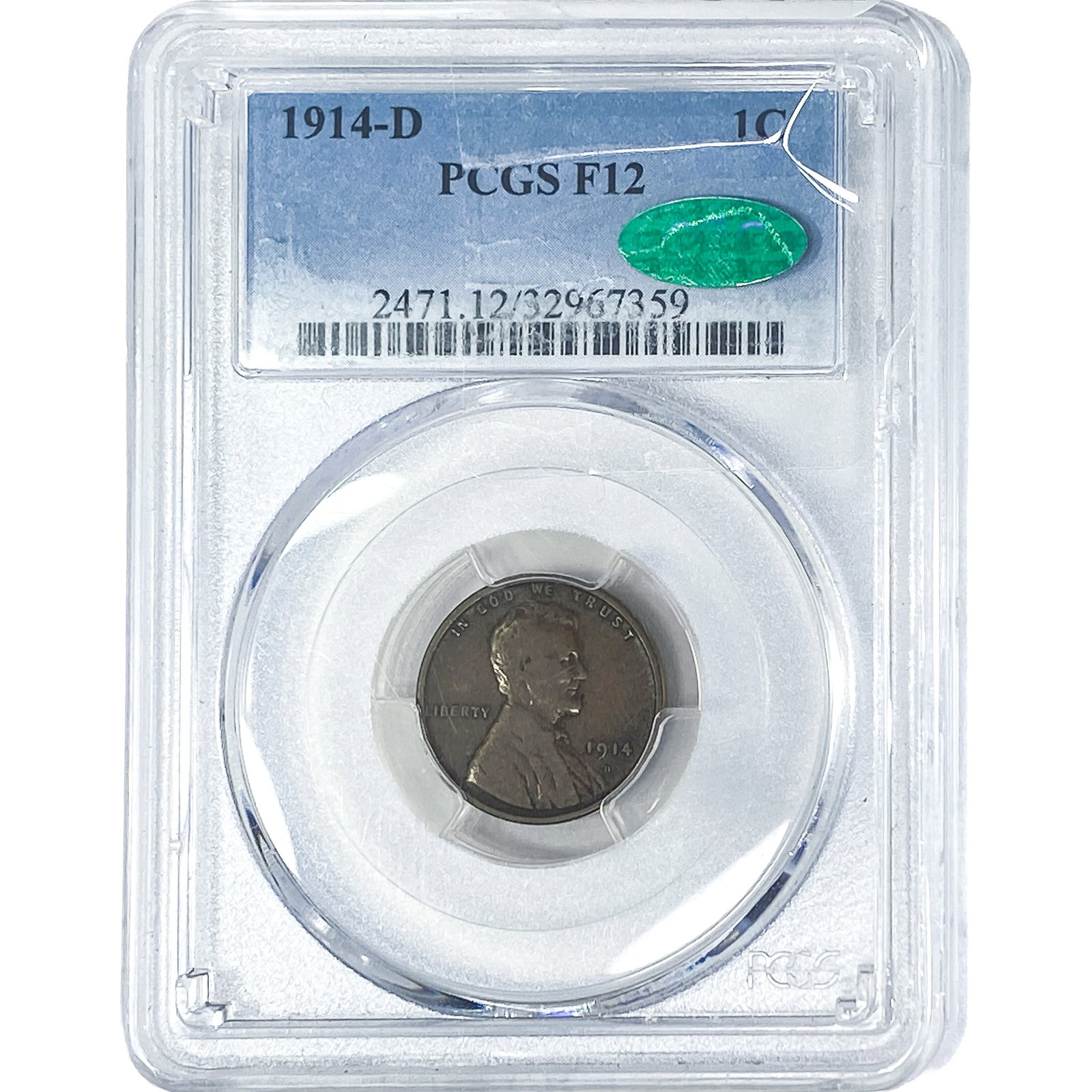 1914-D Wheat Cent PCGS F12 (1 of 2)