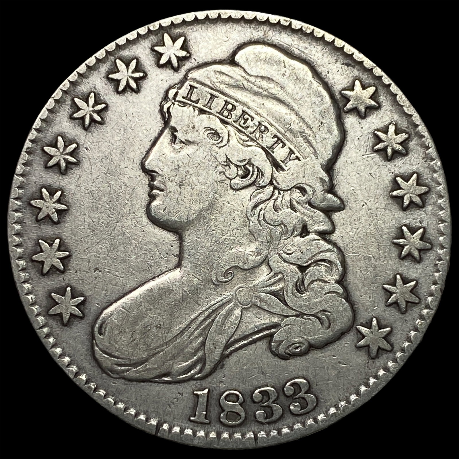 1833 Capped Bust Half Dollar ABOUT UNCIRCULATED (1 of 2)