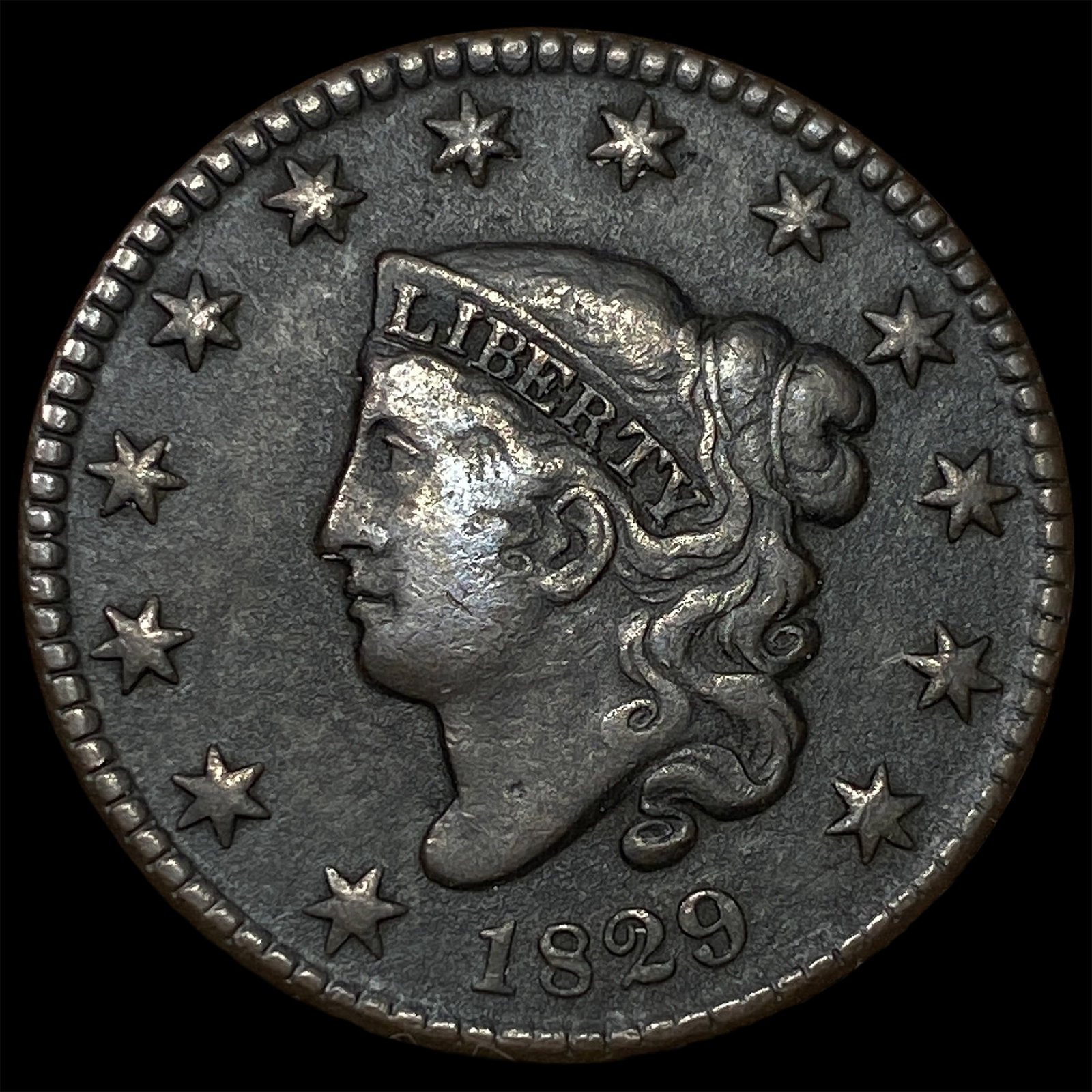 1829 Coronet Head Large Cent NEARLY UNCIRCULATED (1 of 2)
