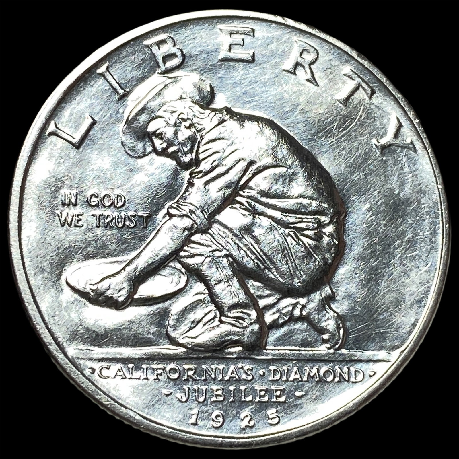 1925-S Silver California Diamond Jubilee Half Dollar CHOICE AU: 1925-S Silver California Diamond Jubilee Half Dollar CHOICE AU
