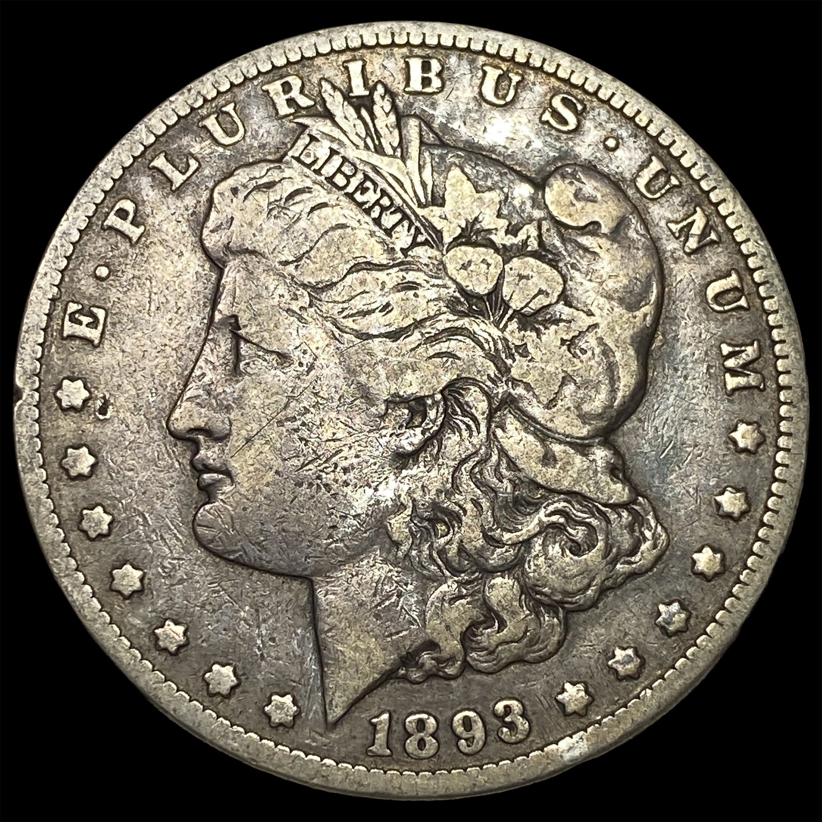 1893-CC Silver Morgan Dollar NEARLY UNCIRCULATED: 1893-CC Silver Morgan Dollar NEARLY UNCIRCULATED