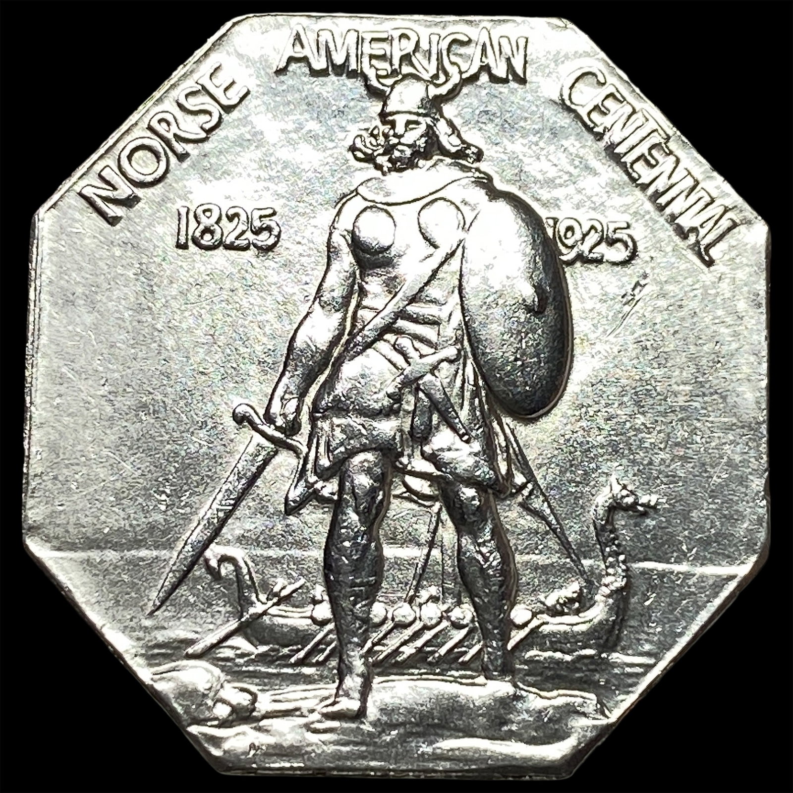 1925 Silver Norse-American Centennial Medal UNCIRCULATED (1 of 2)