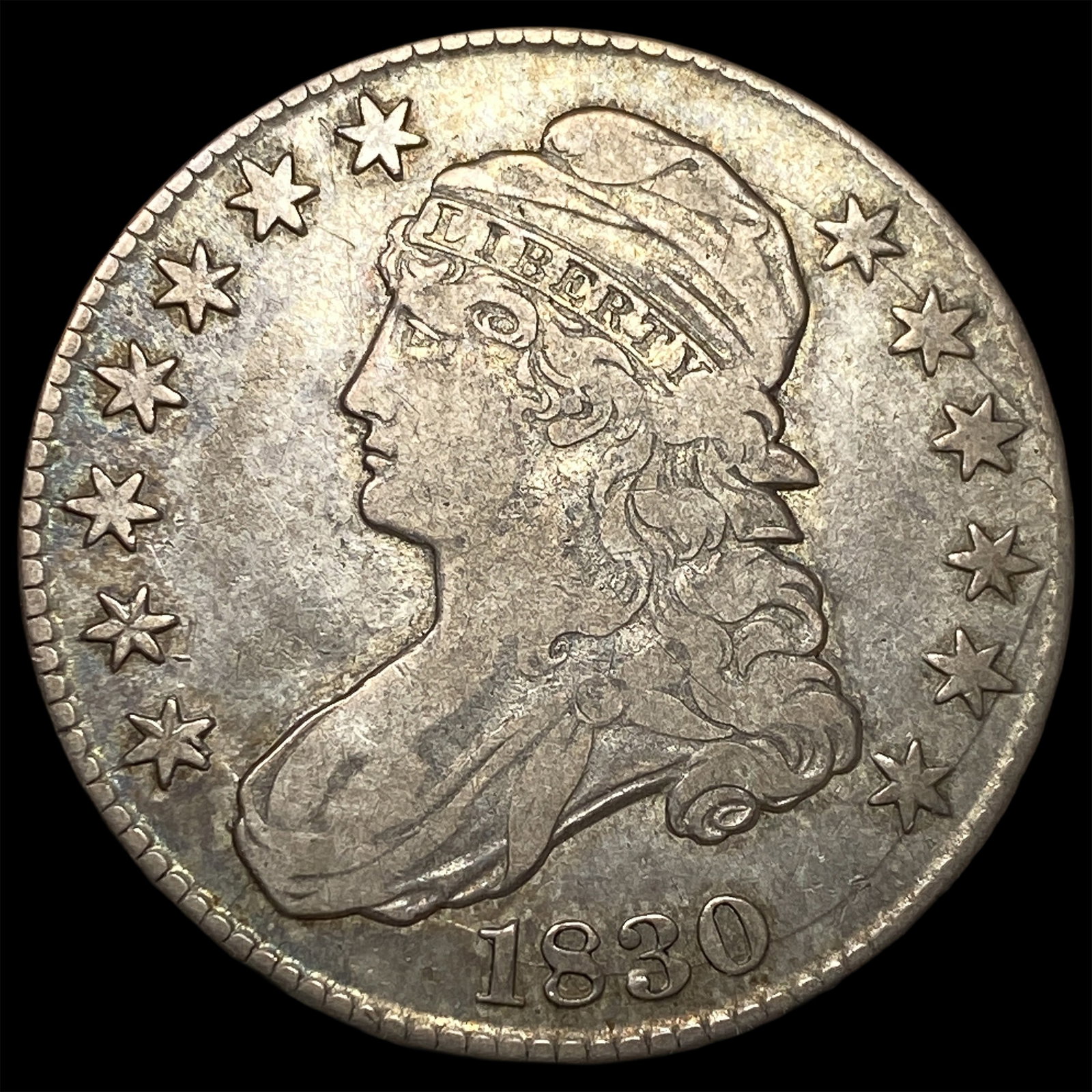 1830 Capped Bust Half Dollar CLOSELY UNCIRCULATED: 1830 Capped Bust Half Dollar CLOSELY UNCIRCULATED