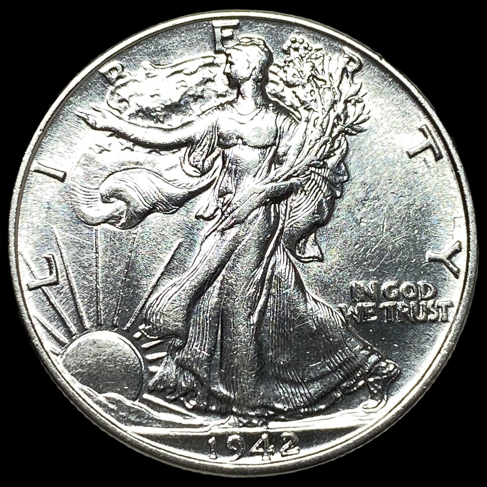 1942-S Silver Walking Liberty Half Dollar CHOICE BU: 1942-S Silver Walking Liberty Half Dollar CHOICE BU