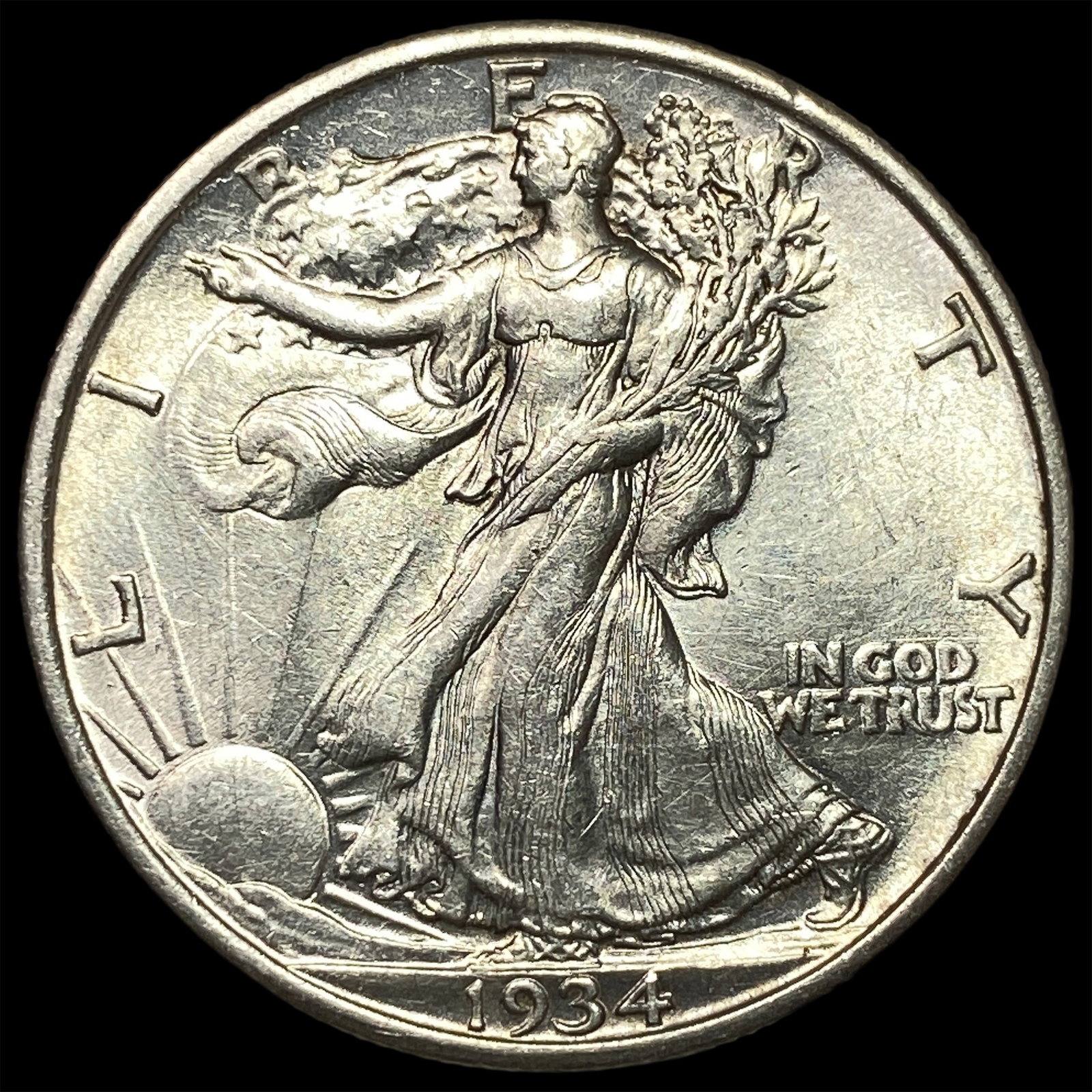 1934 Silver Walking Liberty Half Dollar UNCIRCULATED (1 of 2)