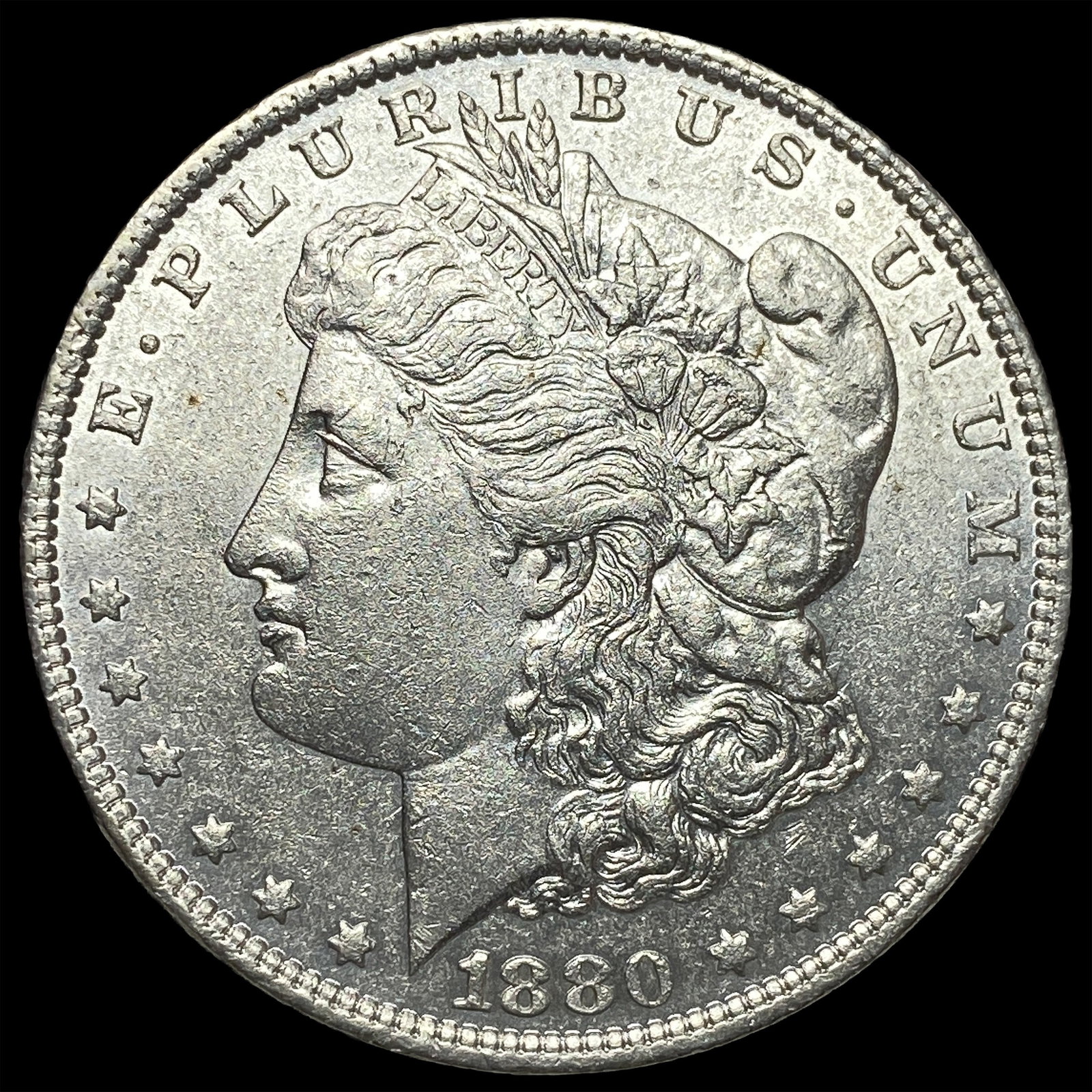 1880-O Micro O Silver Morgan Dollar CHOICE AU (1 of 2)