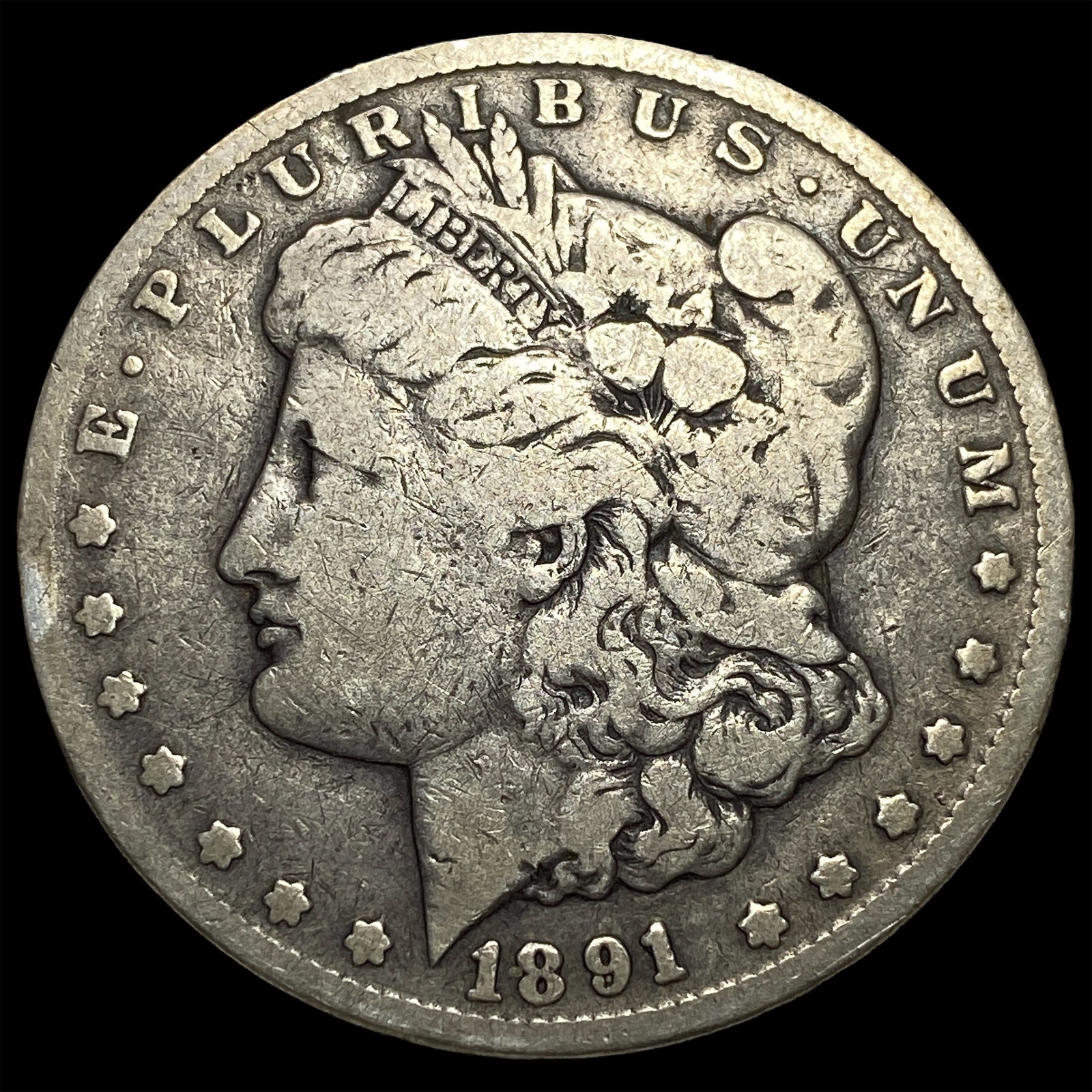 1891-CC Silver Morgan Dollar LIGHTLY CIRCULATED (1 of 2)