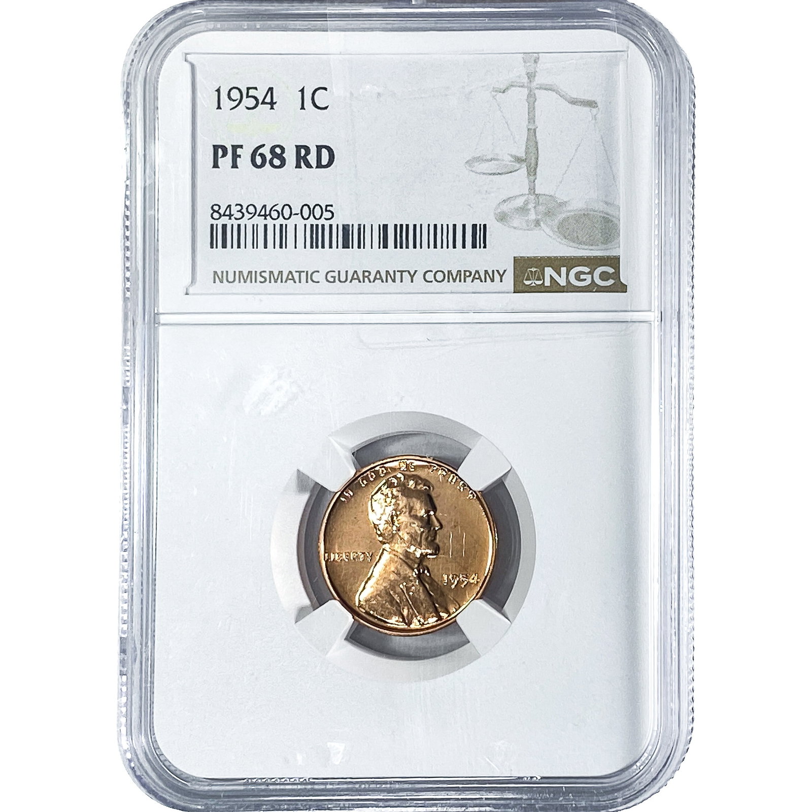 1954 Wheat Cent NGC PF68 RD: 1954 Wheat Cent NGC PF68 RD
