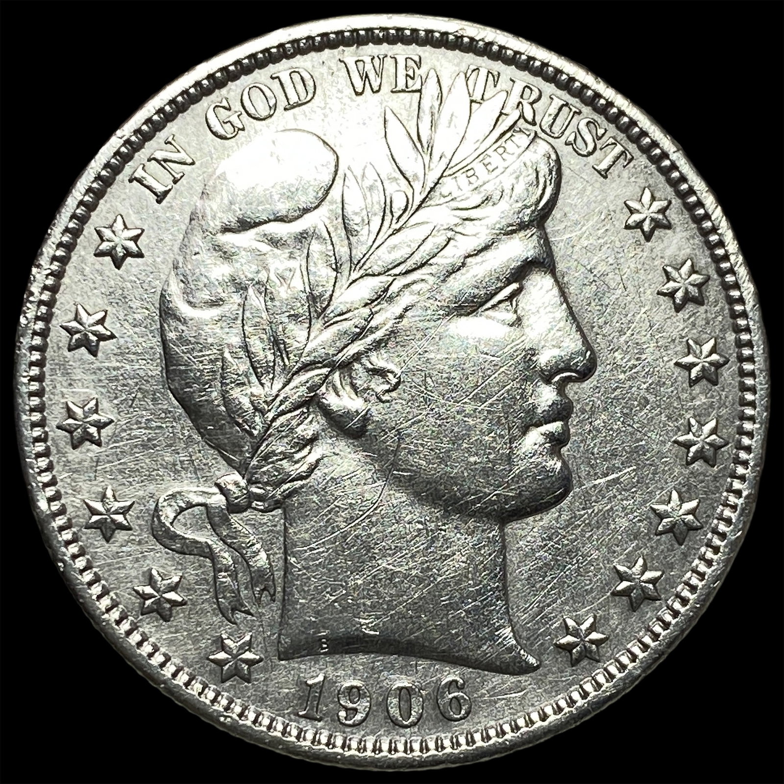 1906-S Silver Half Dollar (Barber) HIGH GRADE: 1906-S Silver Half Dollar (Barber) HIGH GRADE