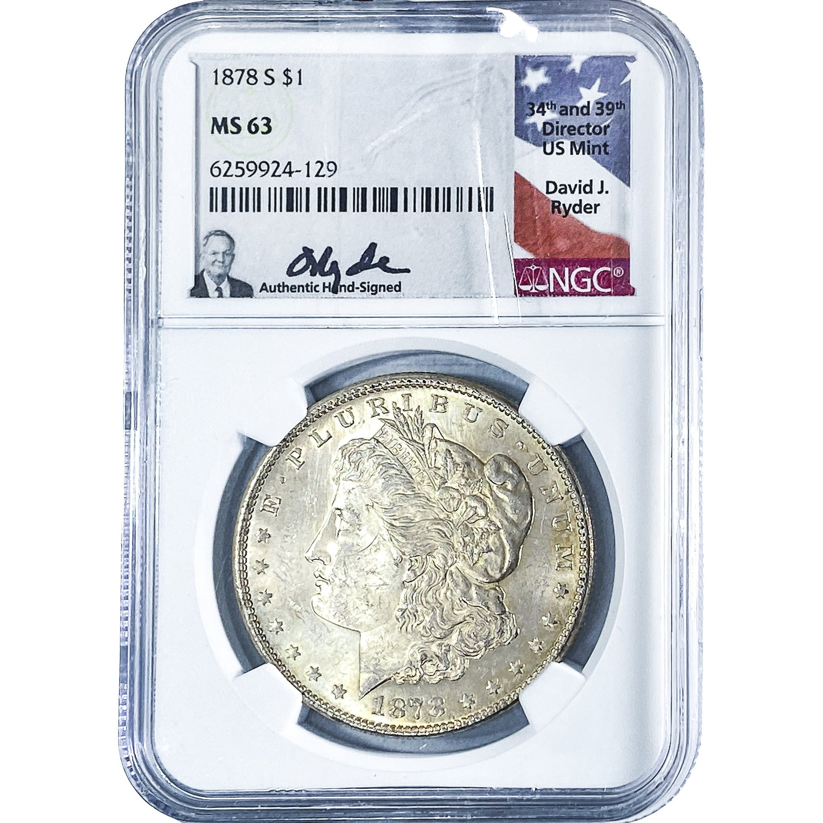 1878-S Morgan Silver Dollar NGC MS63: 1878-S Morgan Silver Dollar NGC MS63