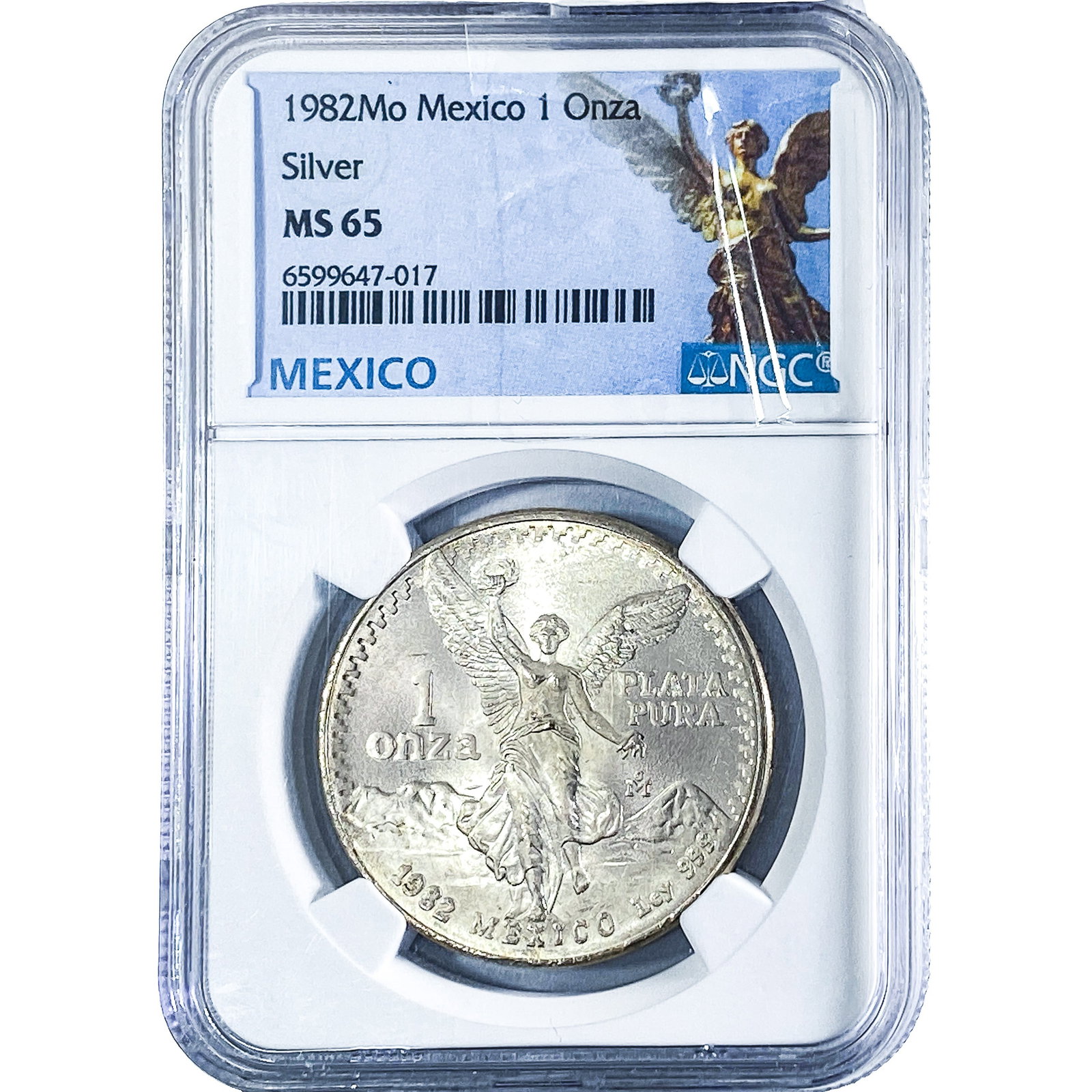 1982-Mo 1 Onza Mexico NGC MS65: 1982-Mo 1 Onza Mexico NGC MS65