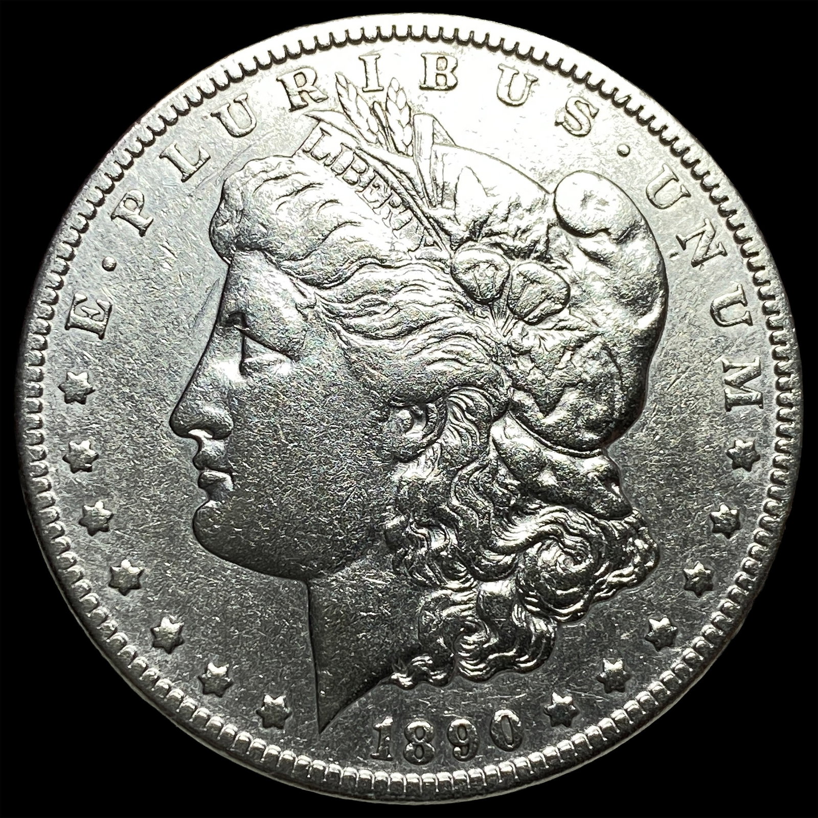 1890-CC Silver Morgan Dollar NEARLY UNCIRCULATED: 1890-CC Silver Morgan Dollar NEARLY UNCIRCULATED