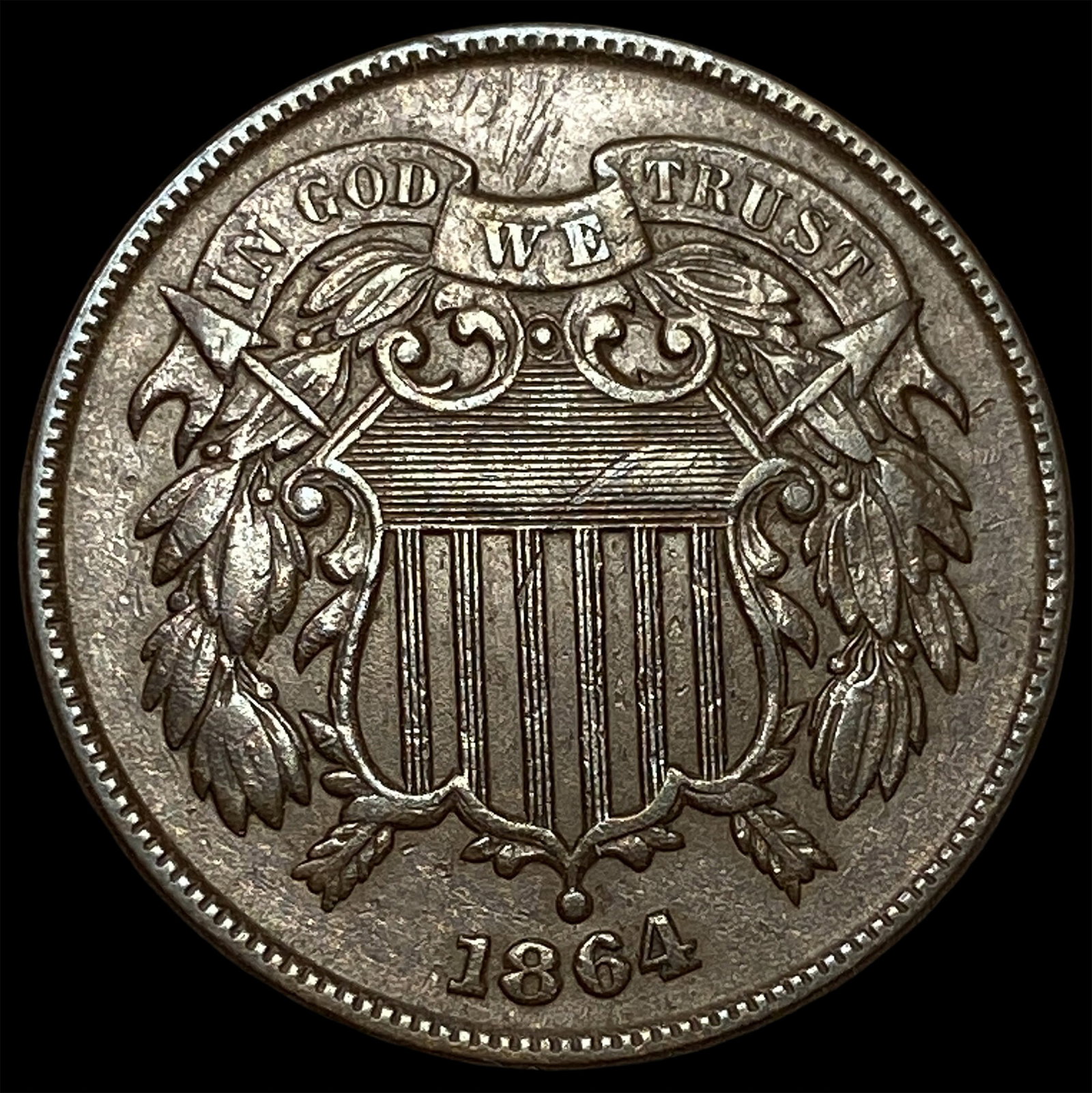 1864 Copper 2 Cents CLOSELY UNCIRCULATED (1 of 2)