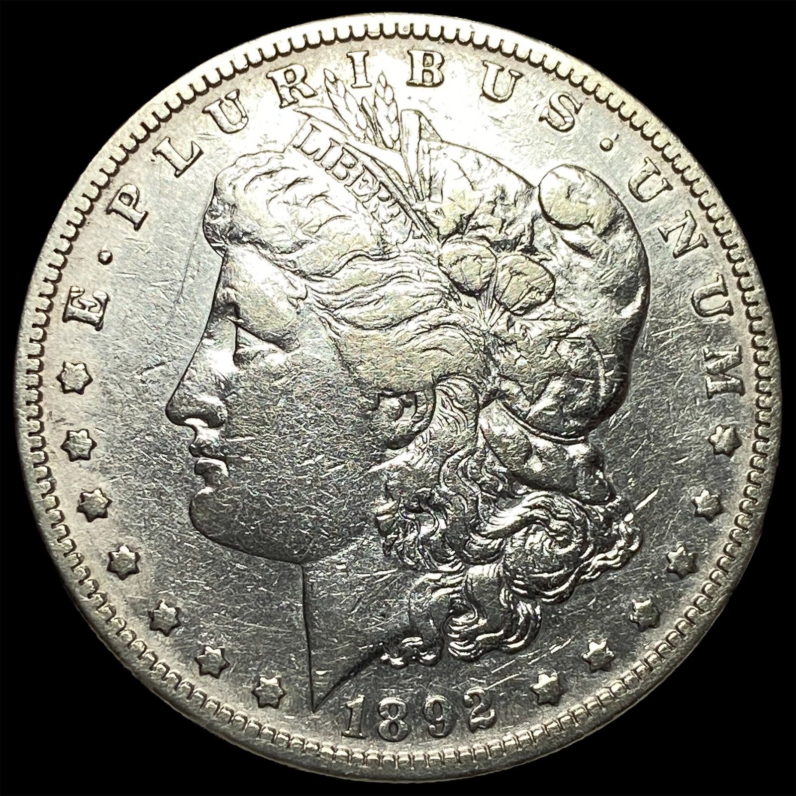 1892-S Silver Morgan Dollar CLOSELY UNCIRCULATED: 1892-S Silver Morgan Dollar CLOSELY UNCIRCULATED