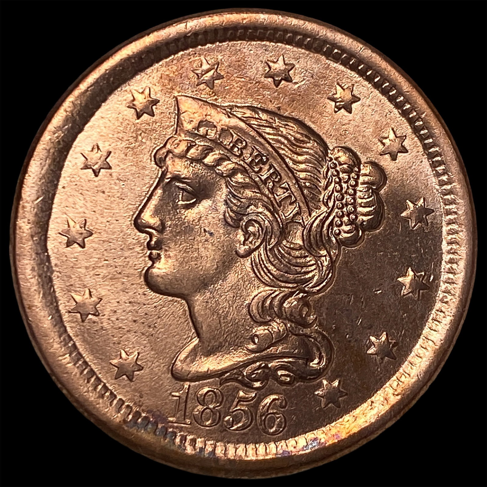 1856 Braided Hair Large Cent HIGH GRADE (1 of 2)