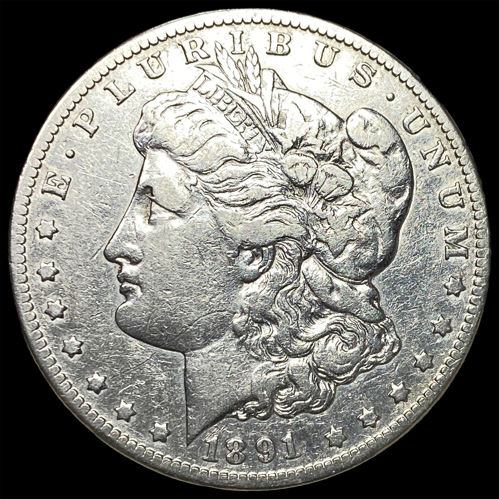1891-CC Silver Morgan Dollar NEARLY UNCIRCULATED: 1891-CC Silver Morgan Dollar NEARLY UNCIRCULATED