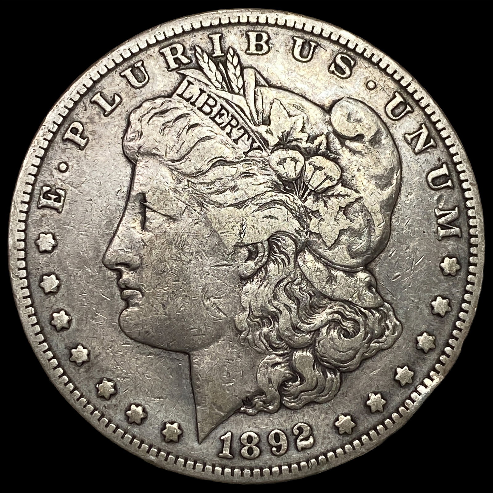 1892 Silver Morgan Dollar LIGHTLY CIRCULATED: 1892 Silver Morgan Dollar LIGHTLY CIRCULATED