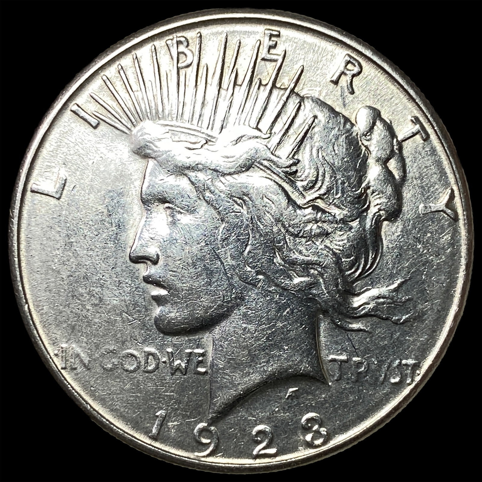 1928-S Silver Peace Dollar CHOICE AU: 1928-S Silver Peace Dollar CHOICE AU