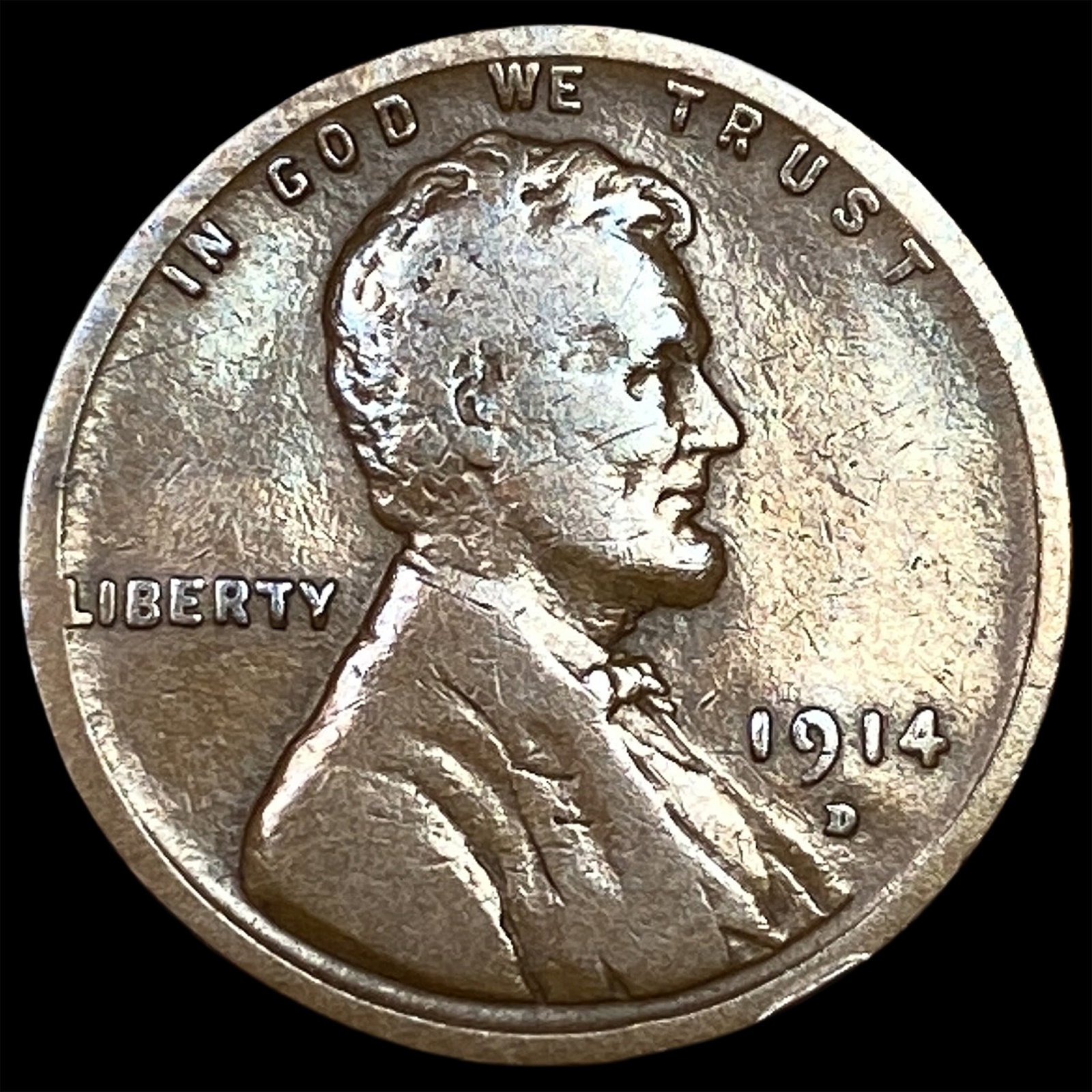 1914-D Lincoln Wheat Cent NEARLY UNCIRCULATED: 1914-D Lincoln Wheat Cent NEARLY UNCIRCULATED