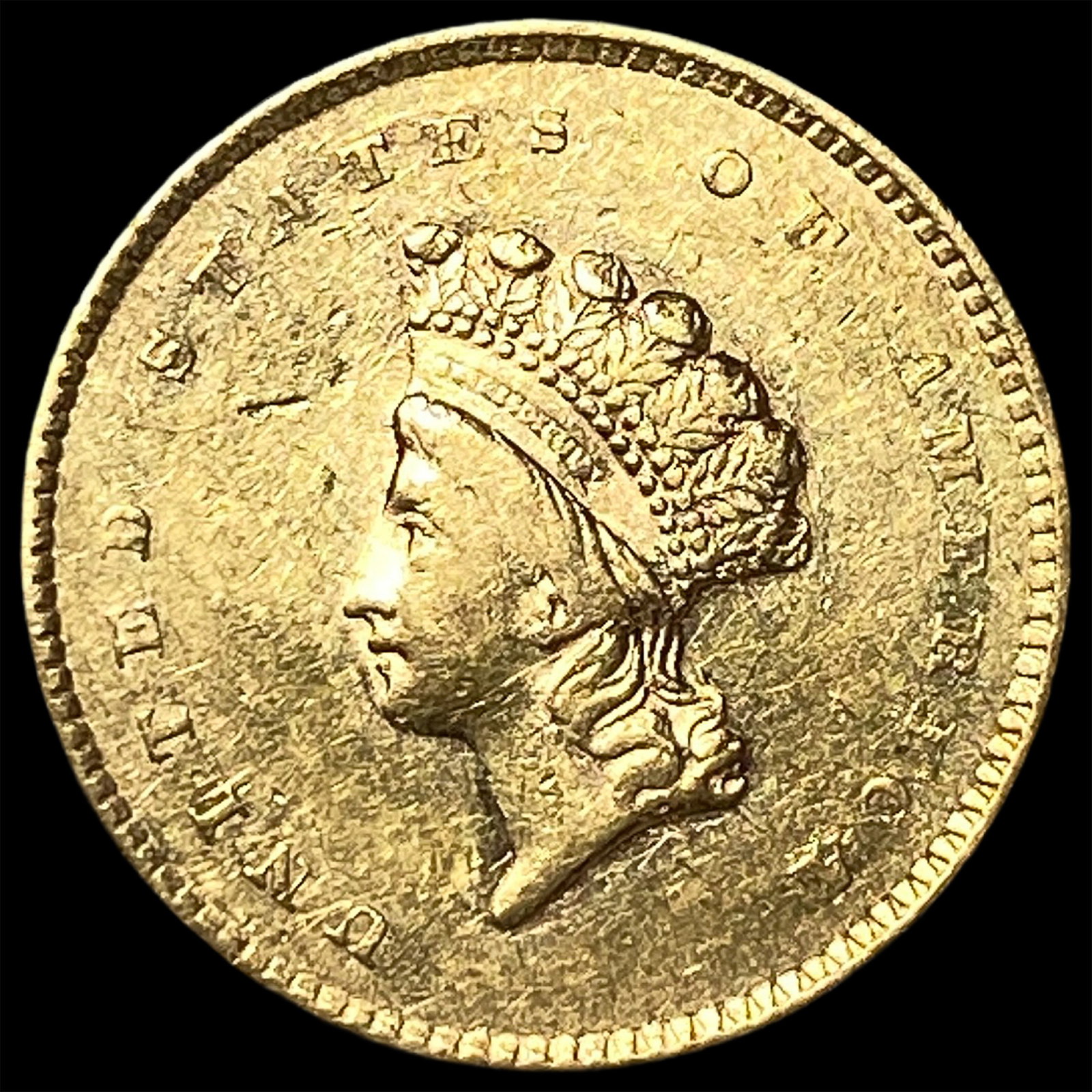 1854 Gold $1 Indian Head Type 2 CLOSELY UNCIRCULATED (1 of 2)