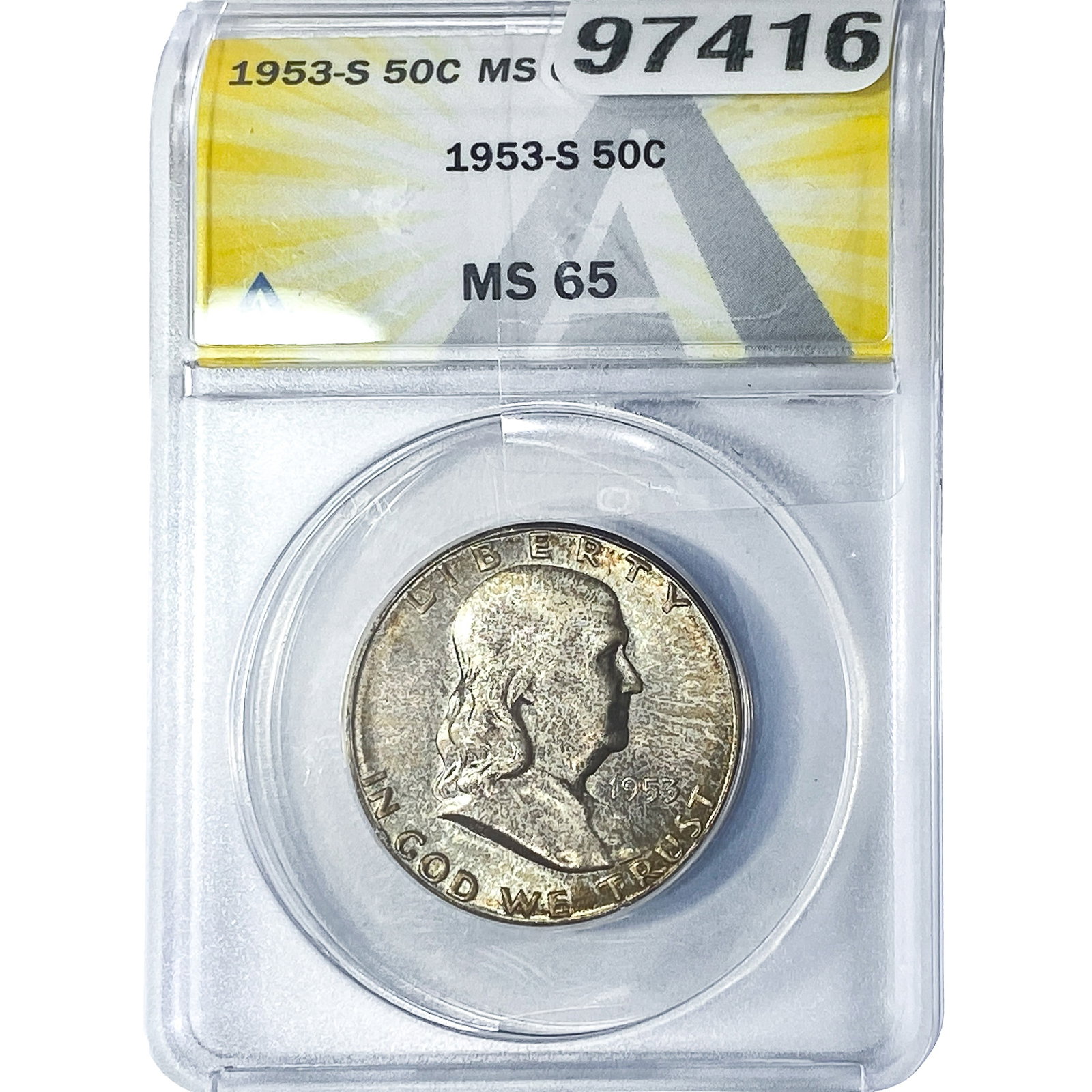 1953-S Franklin Half Dollar ANACS MS65 (1 of 2)