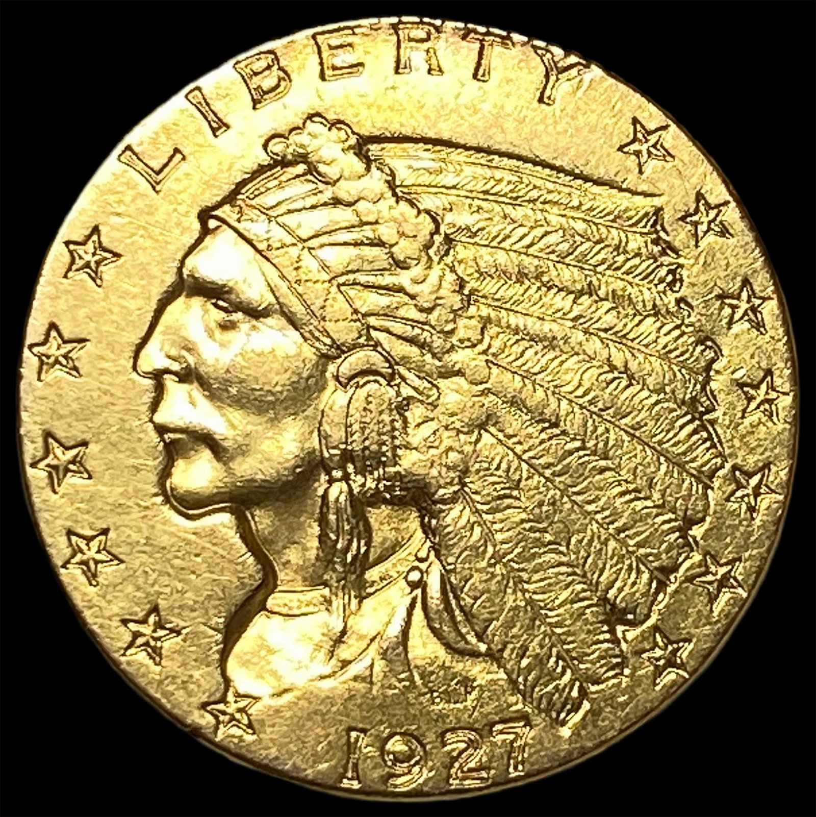 1927 Indian Head Gold $2.5 Quarter Eagle UNCIRCULATED: 1927 Indian Head Gold $2.5 Quarter Eagle UNCIRCULATED