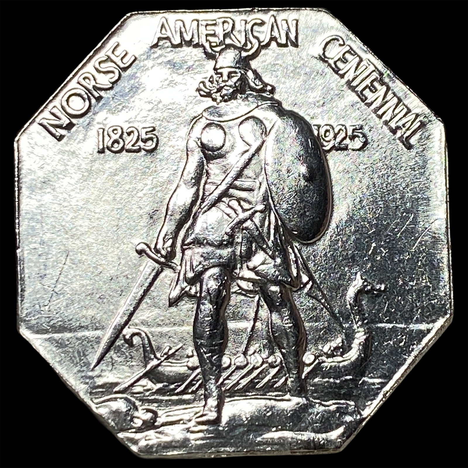 1925 Silver Norse American Medal GEM BU (1 of 2)