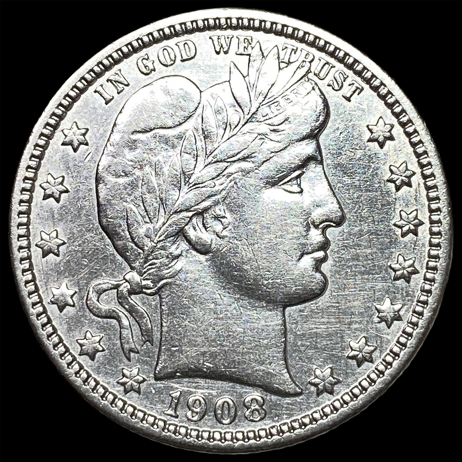 1908 Barber Silver Quarter UNCIRCULATED (1 of 2)