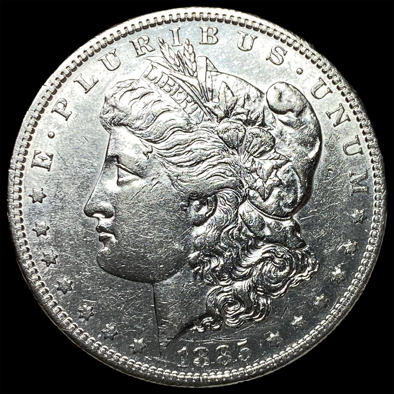 1885-S Silver Morgan Dollar CLOSELY UNCIRCULATED: 1885-S Silver Morgan Dollar CLOSELY UNCIRCULATED
