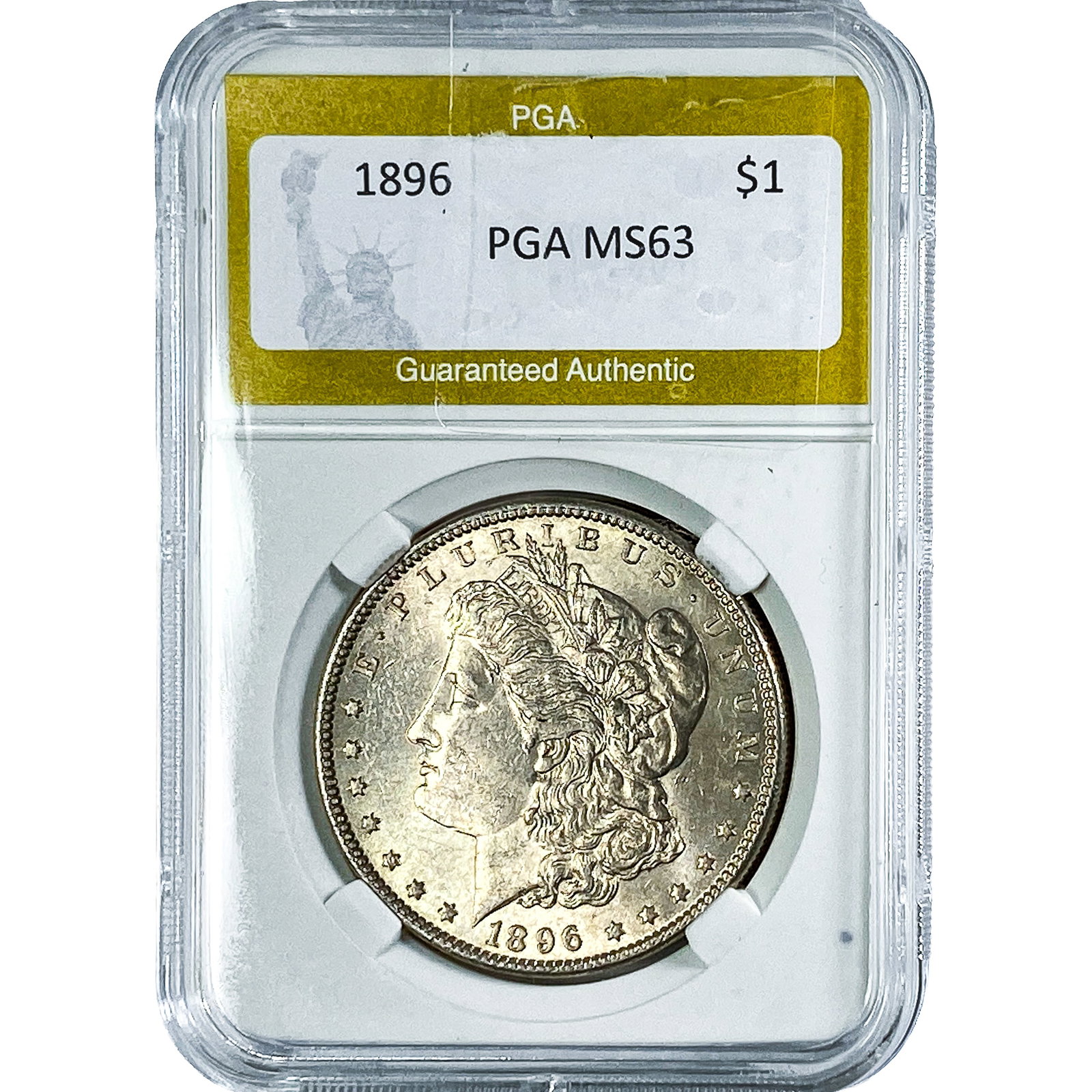 1896 Morgan Silver Dollar PGA MS63: 1896 Morgan Silver Dollar PGA MS63