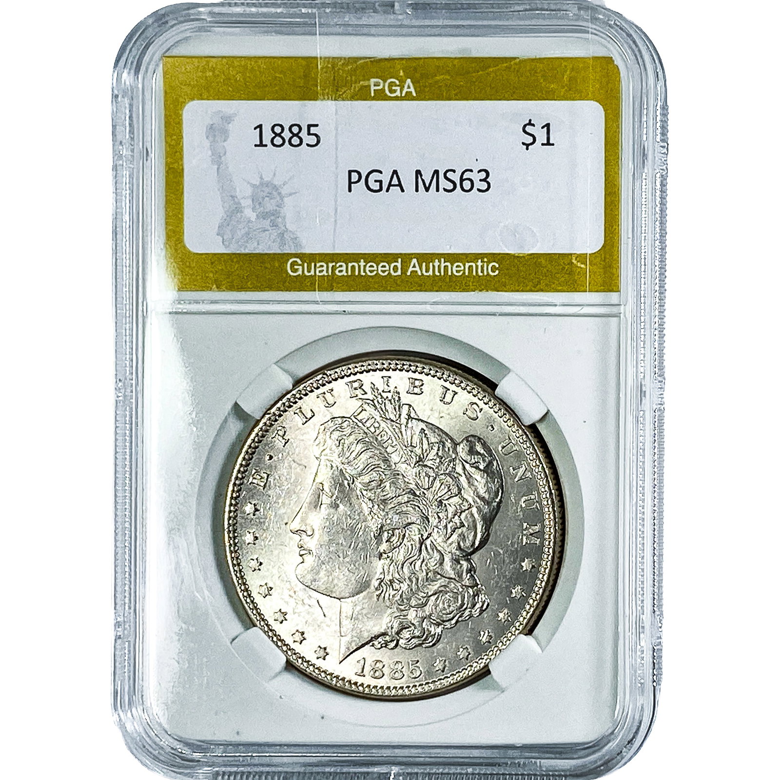 1885 Morgan Silver Dollar PGA MS63: 1885 Morgan Silver Dollar PGA MS63