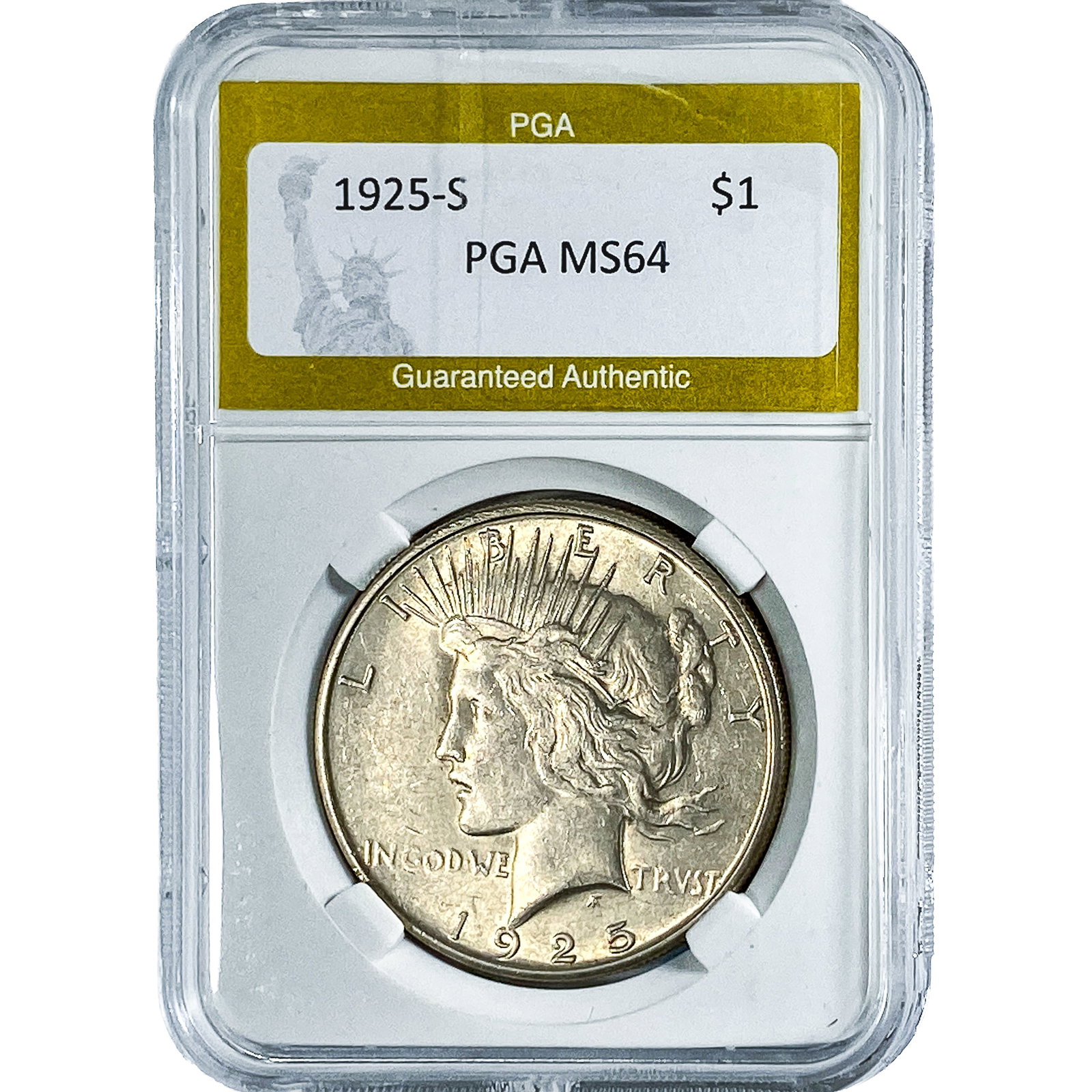1925-S Silver Peace Dollar PGA MS64 (1 of 2)