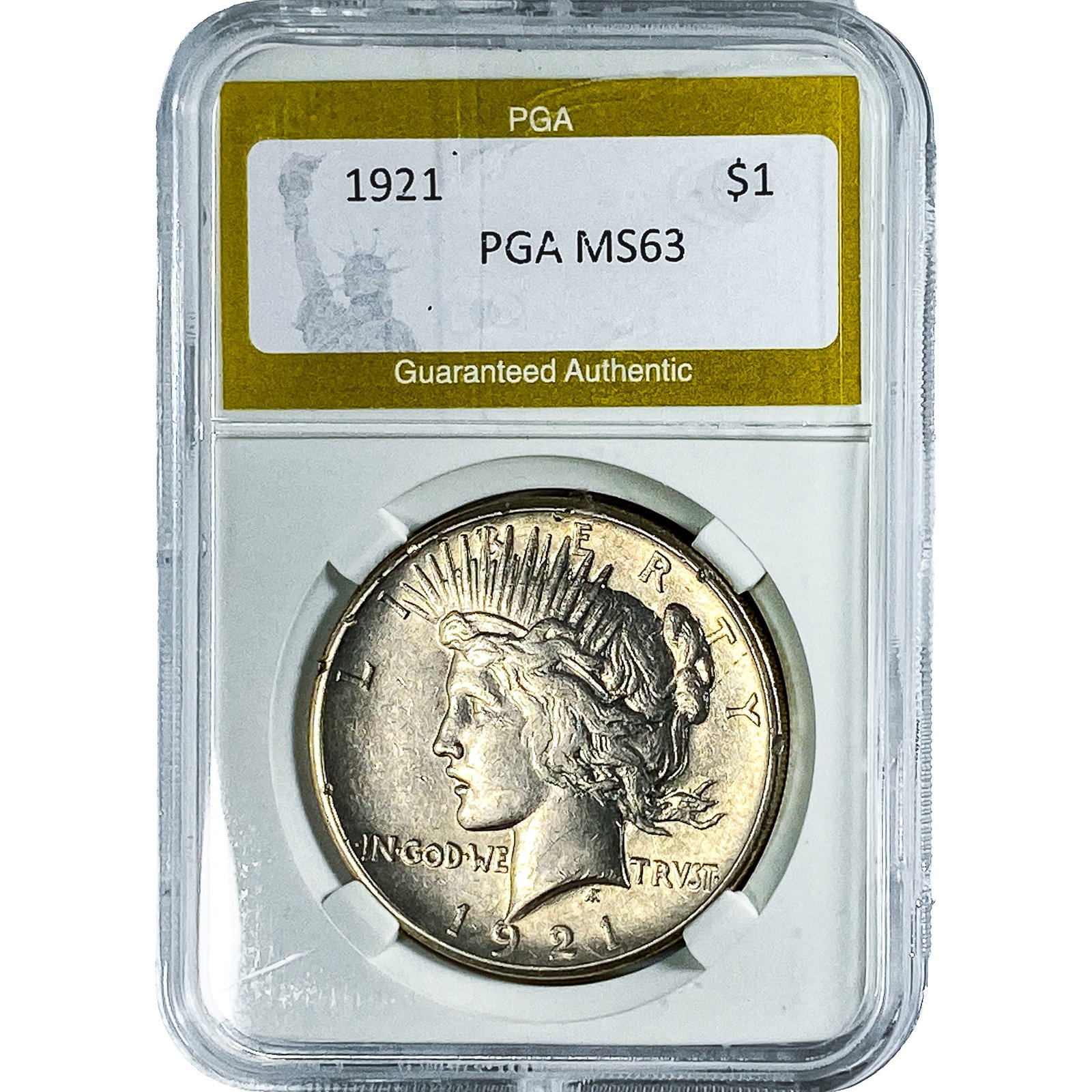 1921 Silver Peace Dollar PGA MS63 (1 of 2)