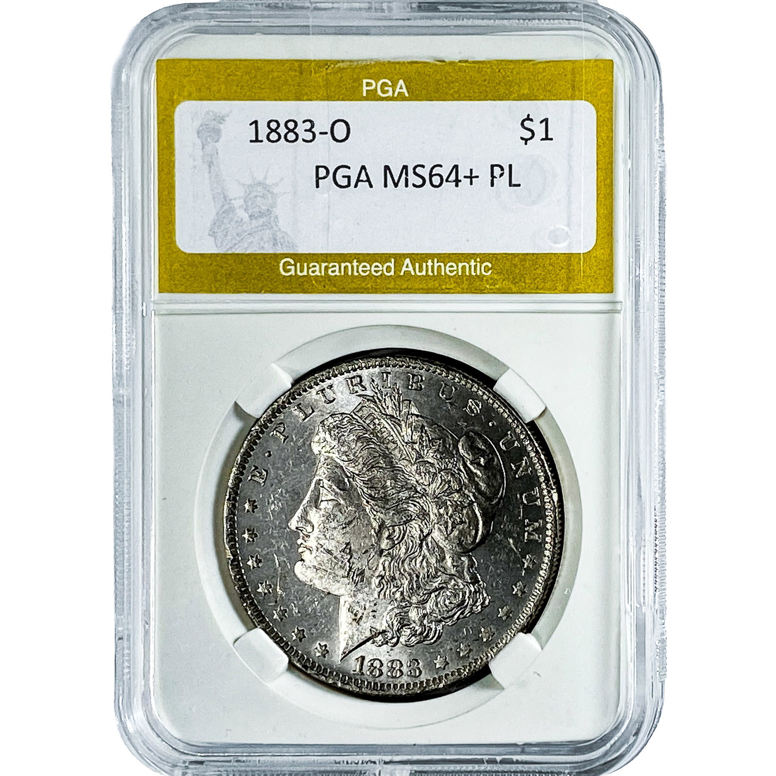 1883-O Morgan Silver Dollar PGA MS64+ PL: 1883-O Morgan Silver Dollar PGA MS64+ PL