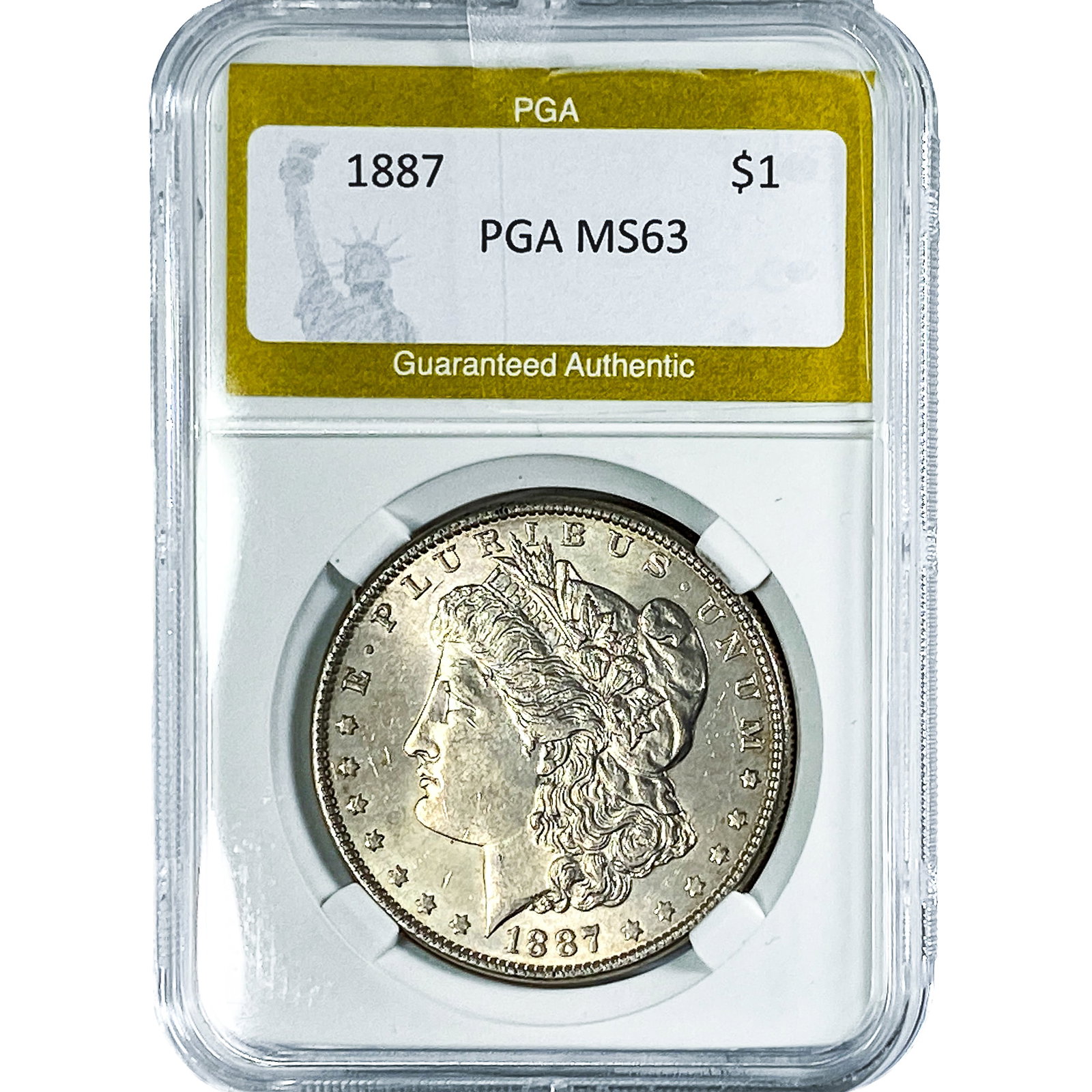 1887 Morgan Silver Dollar PGA MS63: 1887 Morgan Silver Dollar PGA MS63