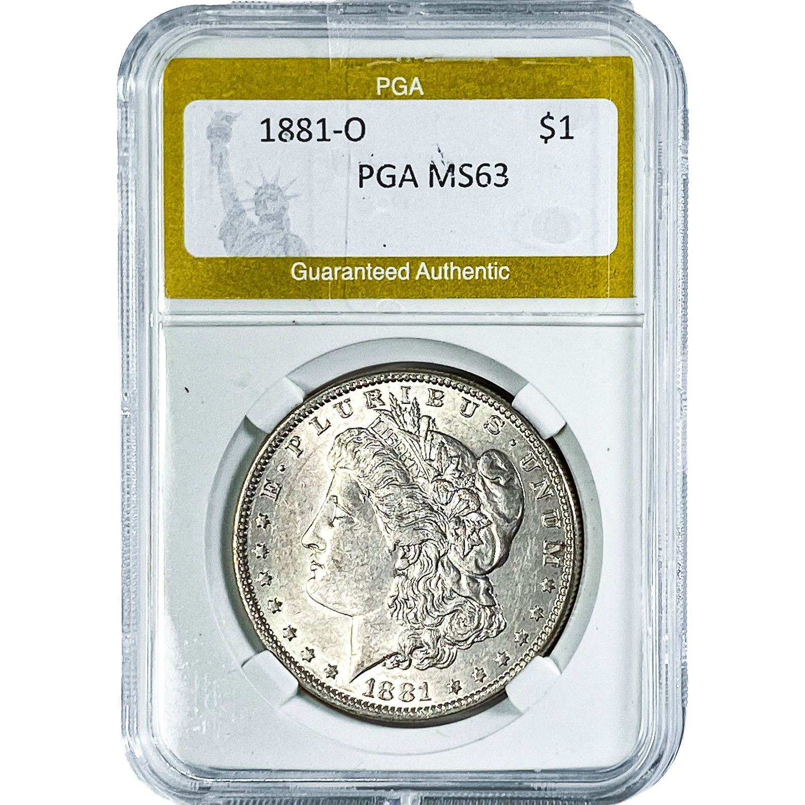 1881-O Morgan Silver Dollar PGA MS63: 1881-O Morgan Silver Dollar PGA MS63