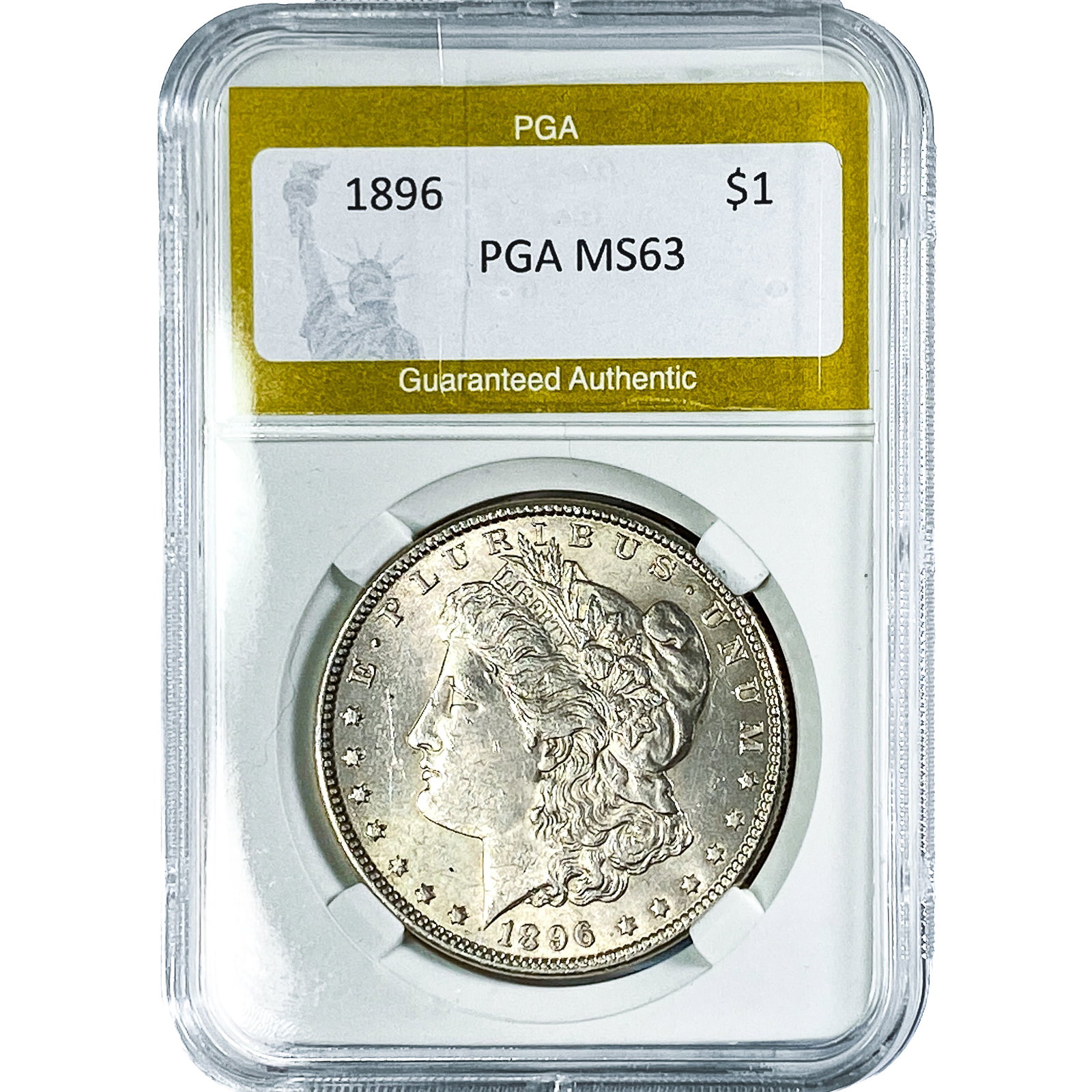 1896 Morgan Silver Dollar PGA MS63: 1896 Morgan Silver Dollar PGA MS63