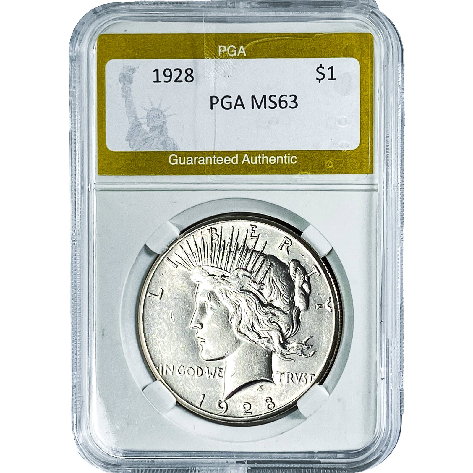 1928 Silver Peace Dollar PGA MS63 (1 of 2)