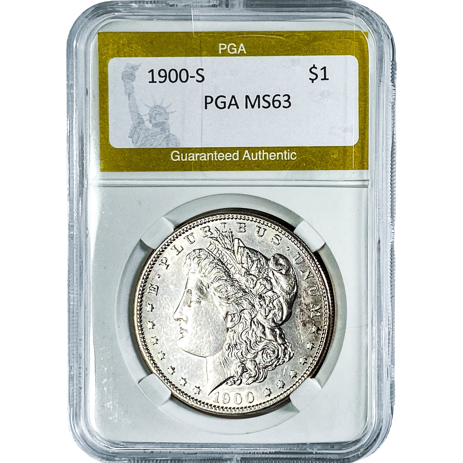 1900-S Morgan Silver Dollar PGA MS63 (1 of 2)