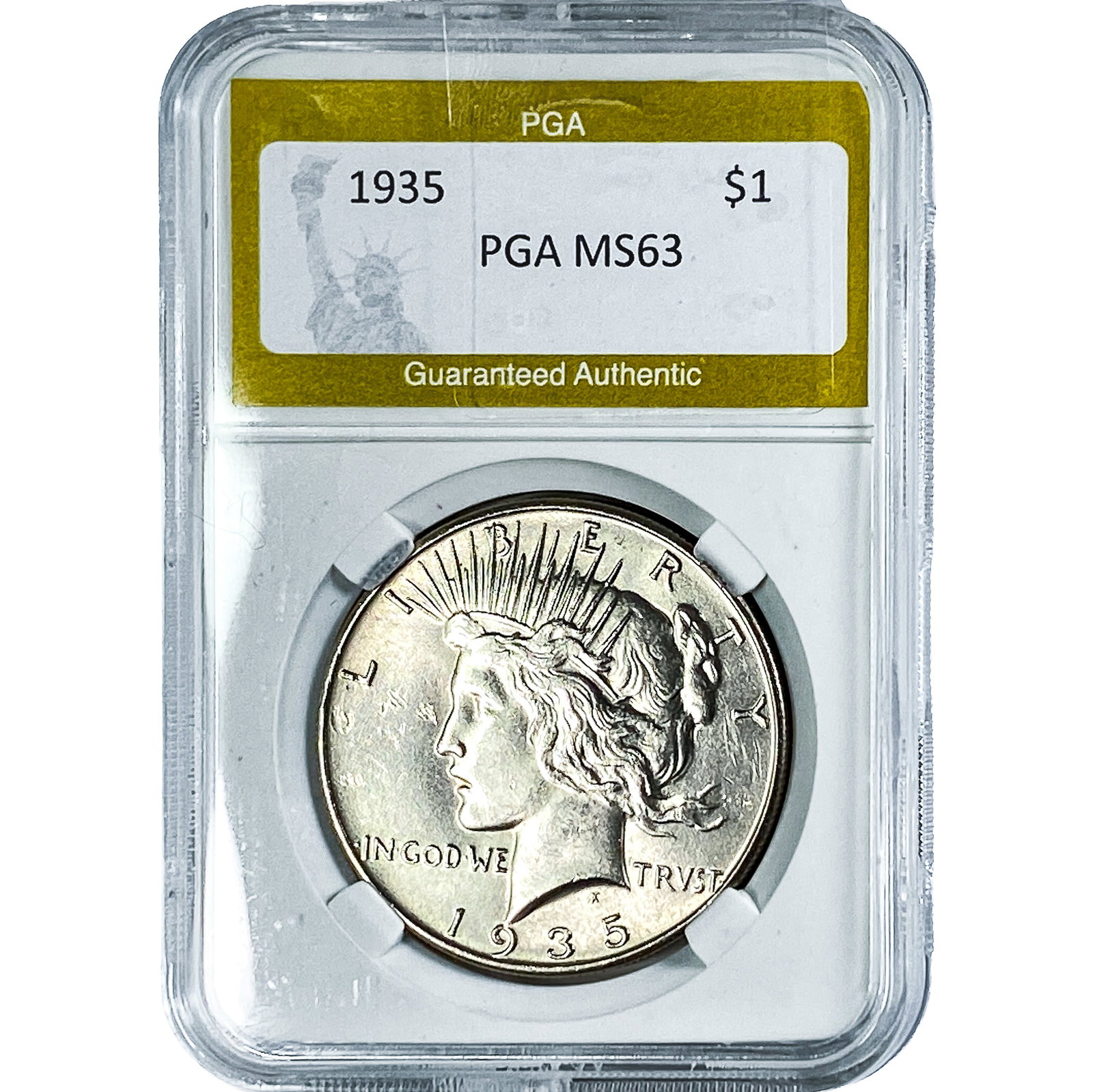 1935 Silver Peace Dollar PGA MS63 (1 of 2)