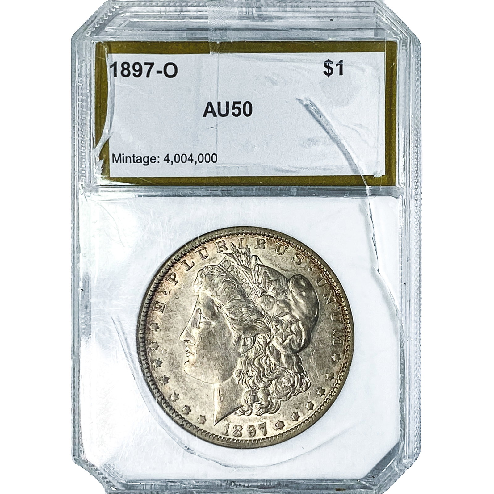 1897-O Morgan Silver Dollar PCI AU50 (1 of 2)