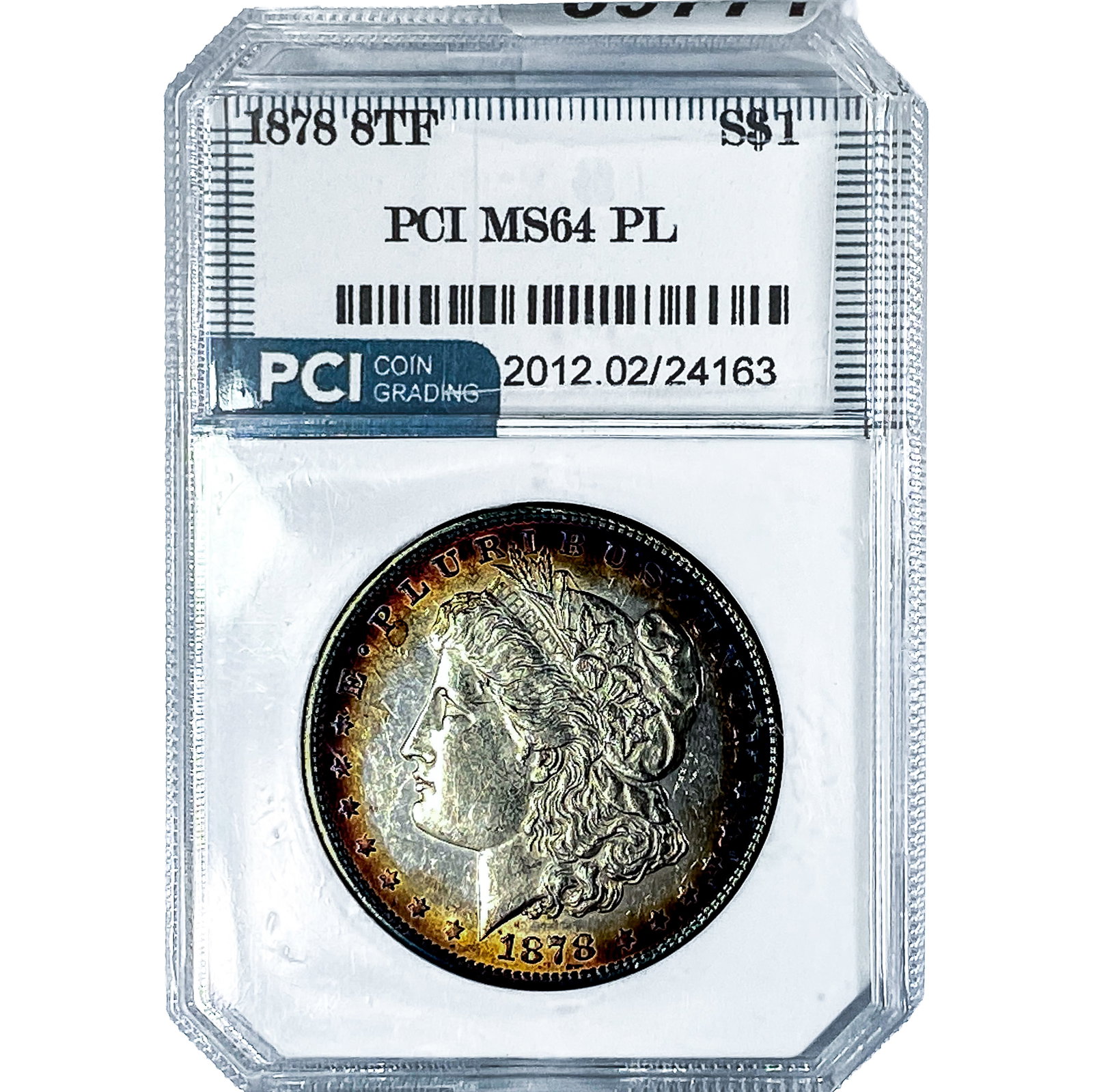 1878 8TF Morgan Silver Dollar PGA MS64 PL: 1878 8TF Morgan Silver Dollar PGA MS64 PL